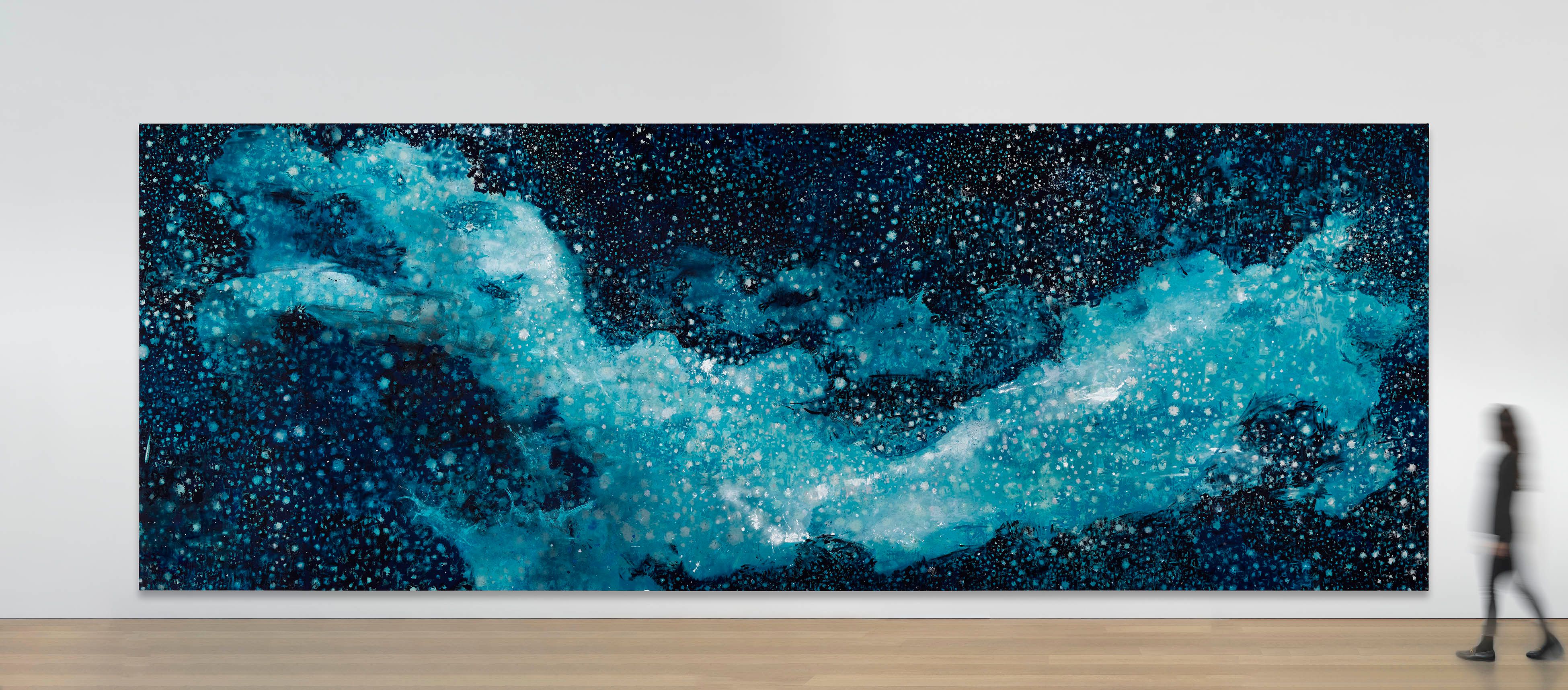 A painting by Cy Gavin, titled Untitled (Stars), dated 2021.