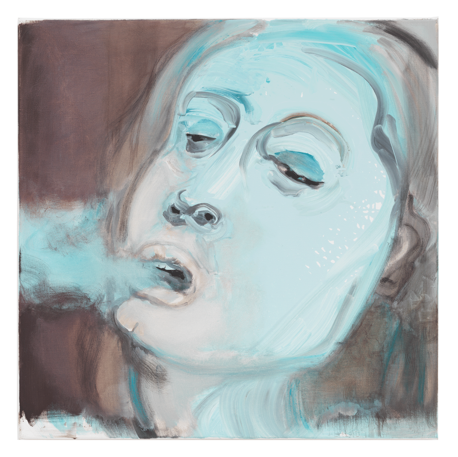 A painting by Marlene Dumas, titled Smoke, dated 2018.