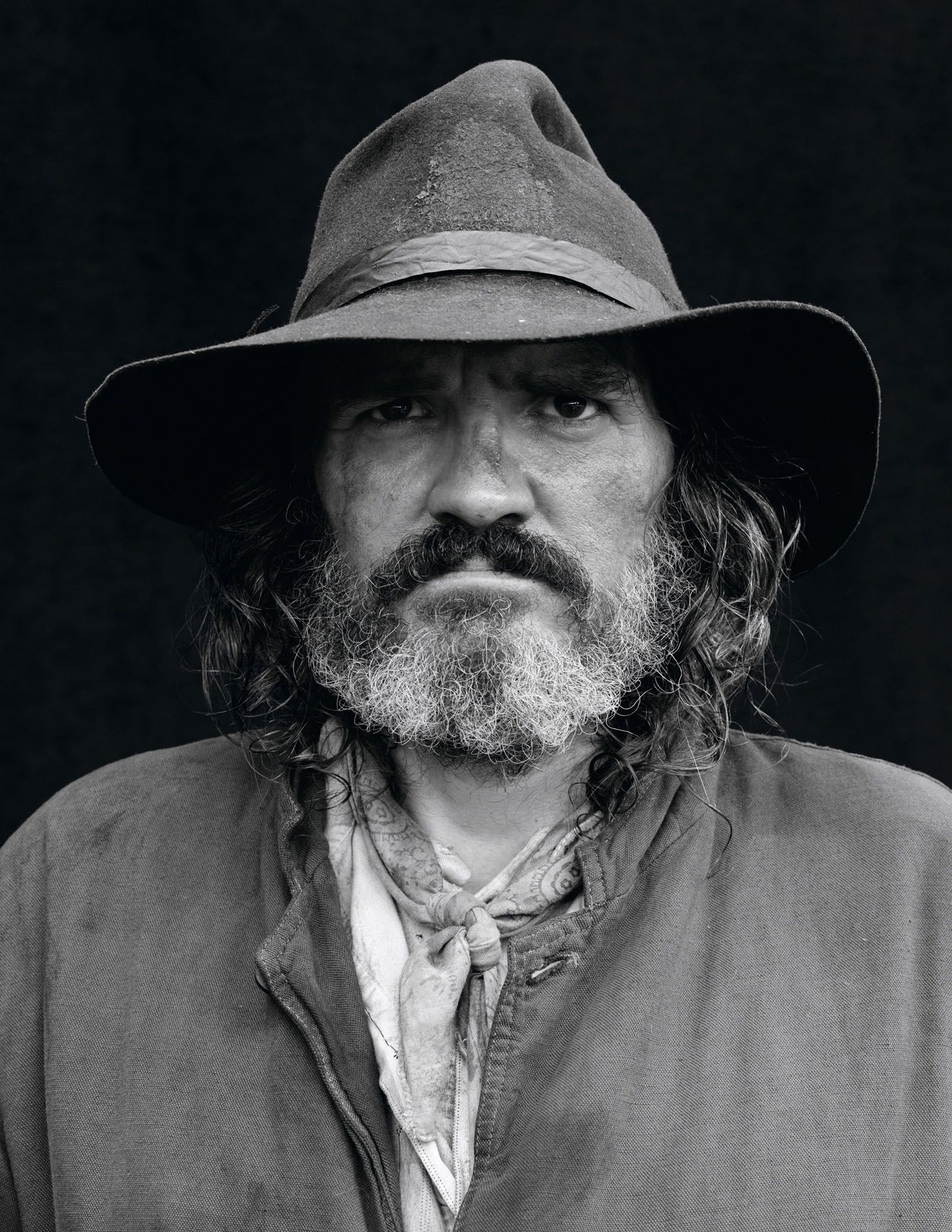 Detail from a series of photographs by Stan Douglas, titled Klatsassin Portraits, dated 2006. 