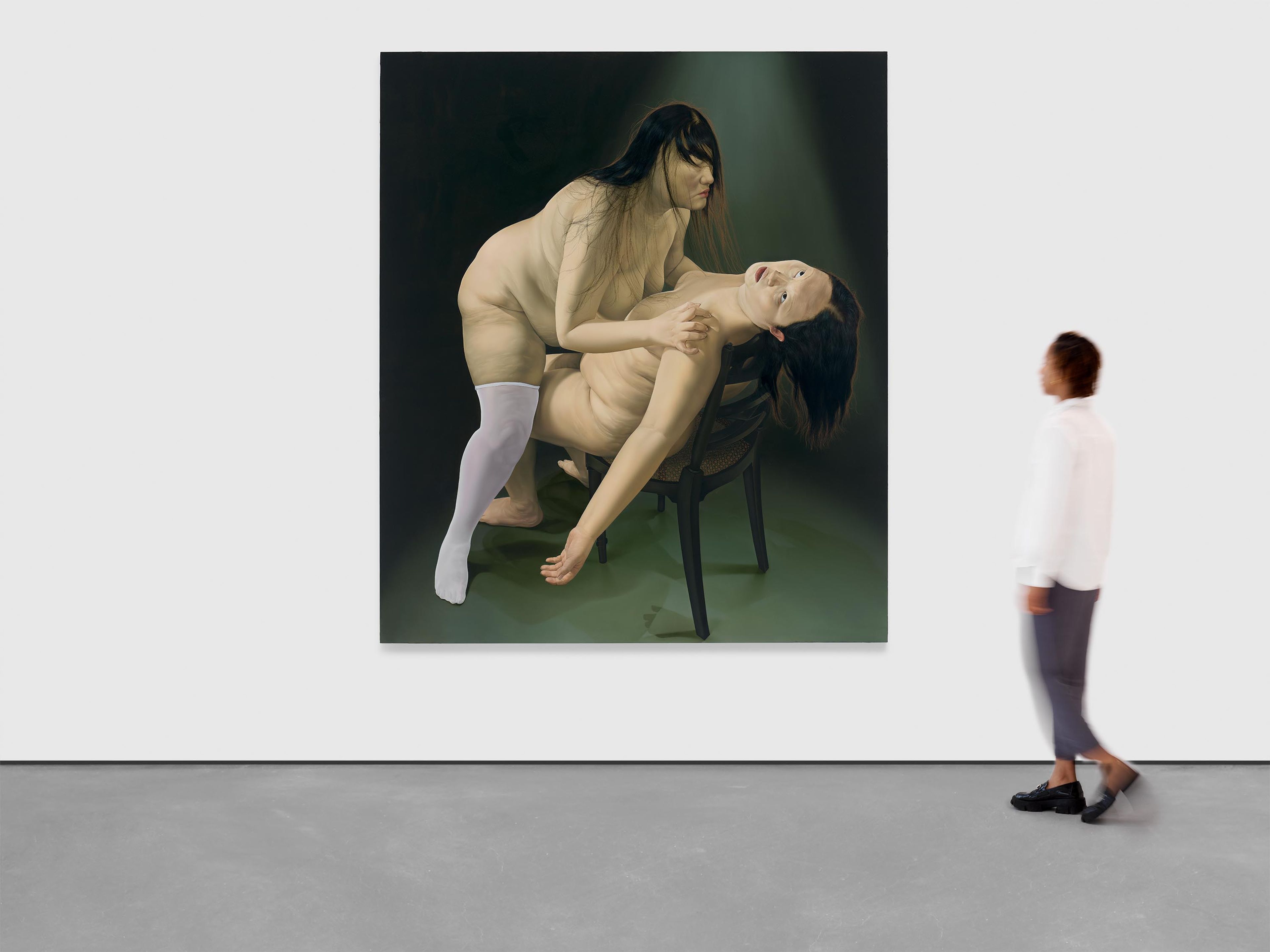 A painting by Sasha Gordon, titled A Visitation, dated 2025.