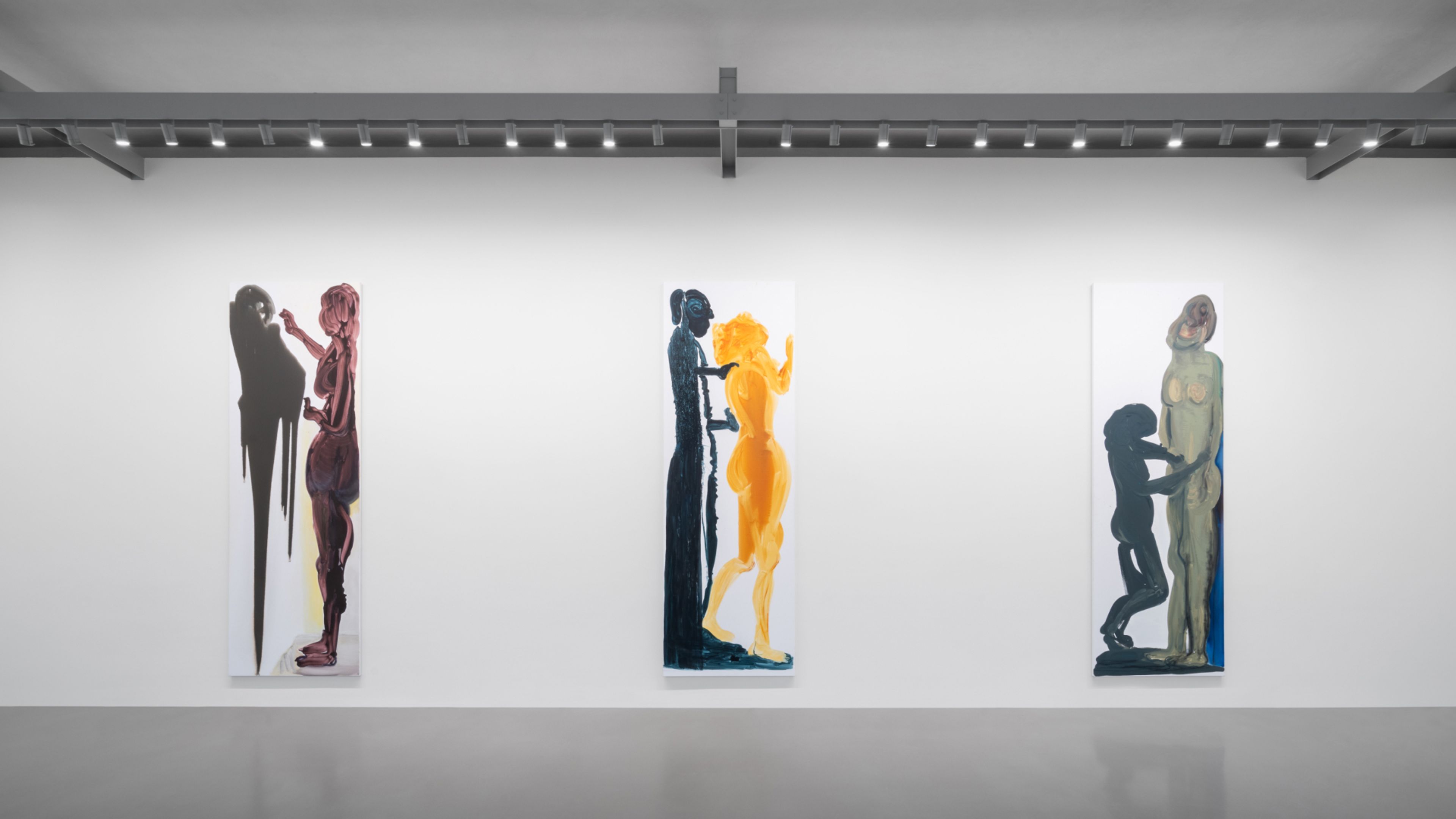 Installation view of the exhibition, Marlene Dumas. open-end, at Palazzo Grassi in Venice, dated 2022.