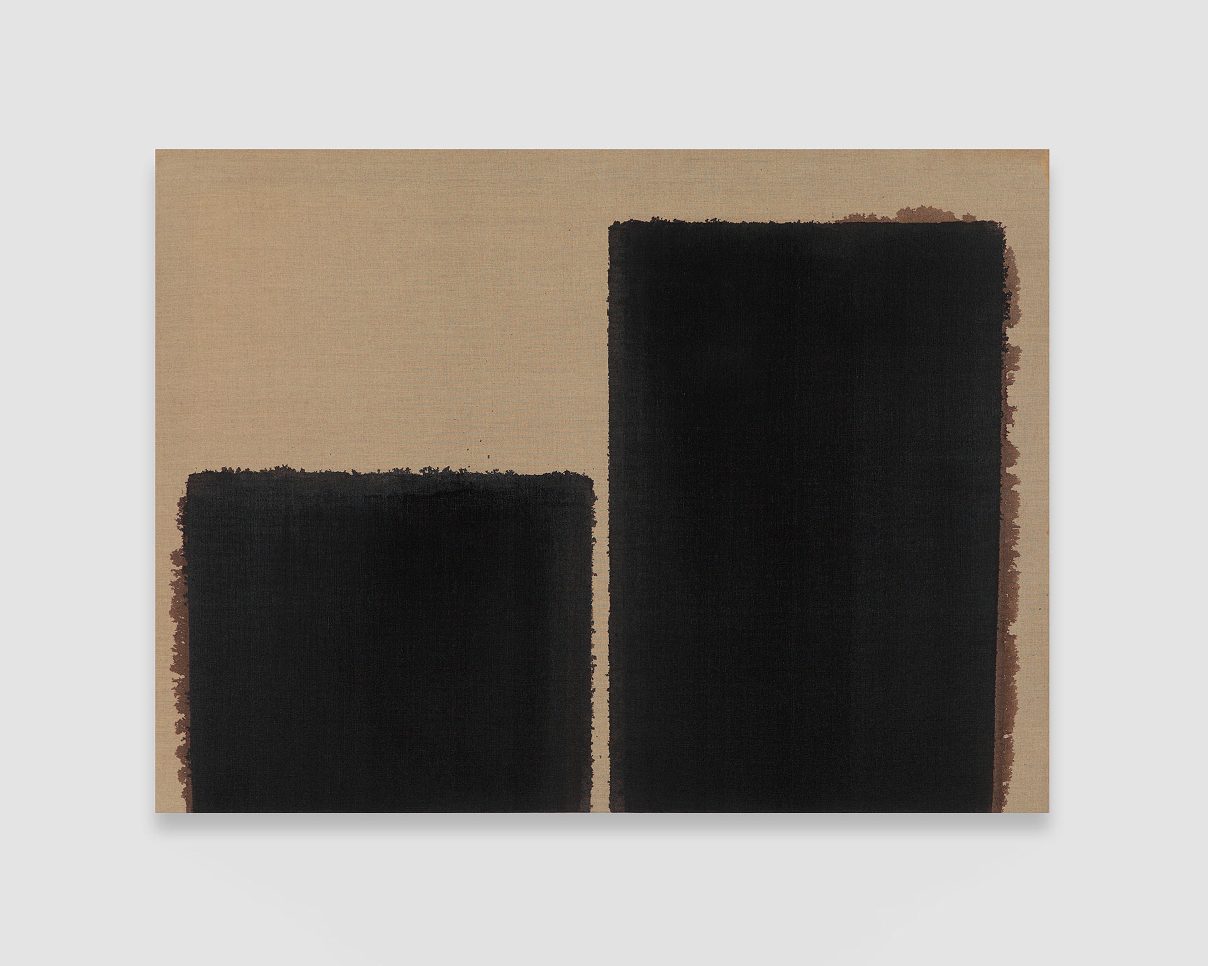 A painting by Yun Hyong-keun, titled Burnt Umber & Ultramarine, dated 1994 to 1995.