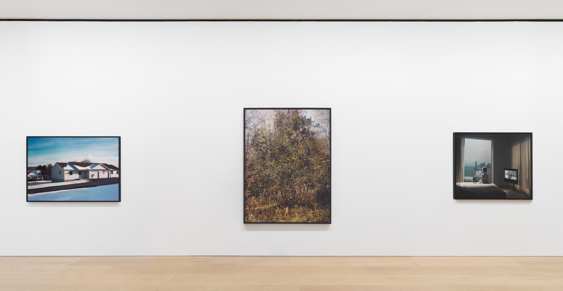 Installation view of the exhibition Philip-Lorca diCorcia: East of Eden at David Zwirner in London, dated 2013.
