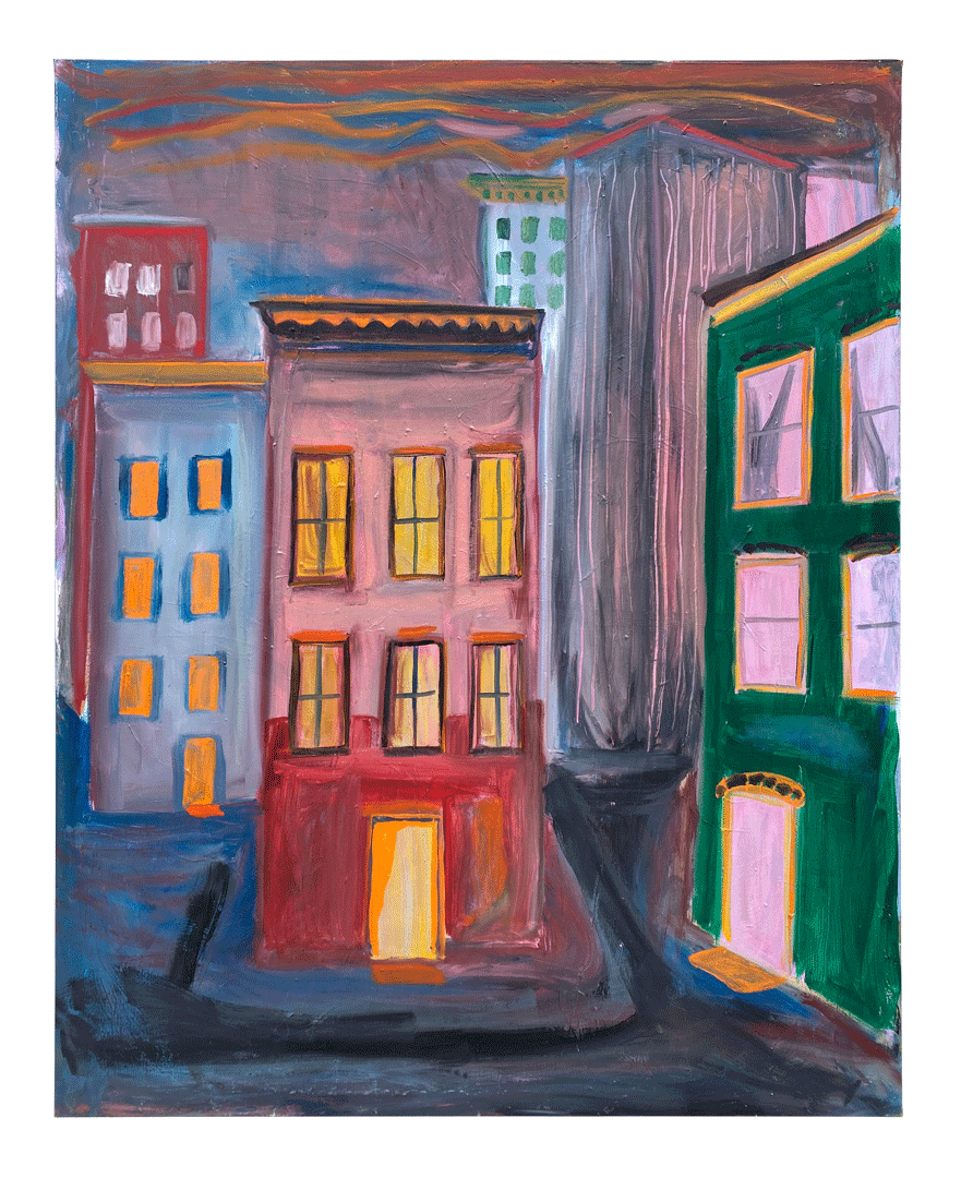 An untitled painting by Josh Smith, dated 2020.