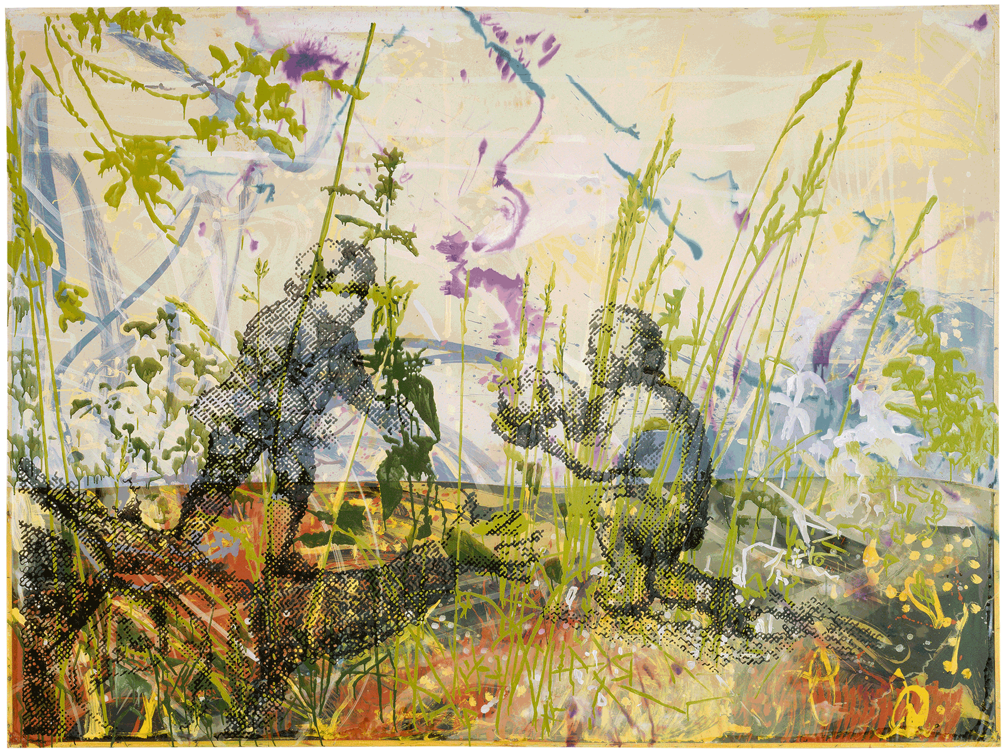 A painting by Sigmar Polke titled Jeux d‚Äôenfants (Children‚Äôs Games), dated 1988.