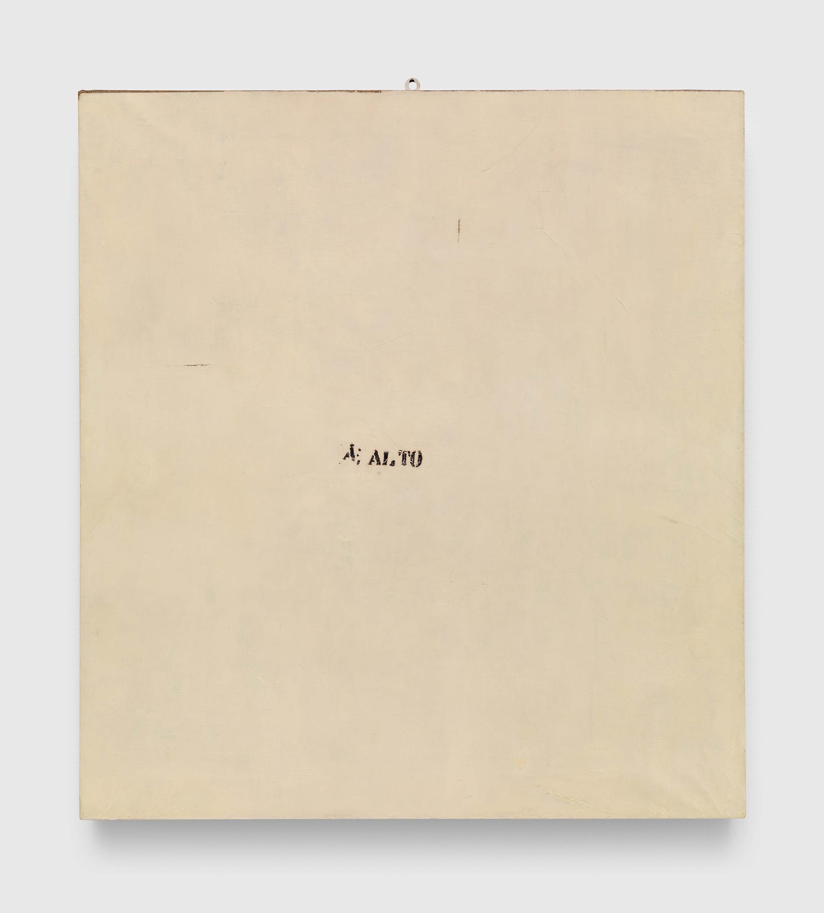 A painting by Mario Schifano, titled Alto, dated 1960.