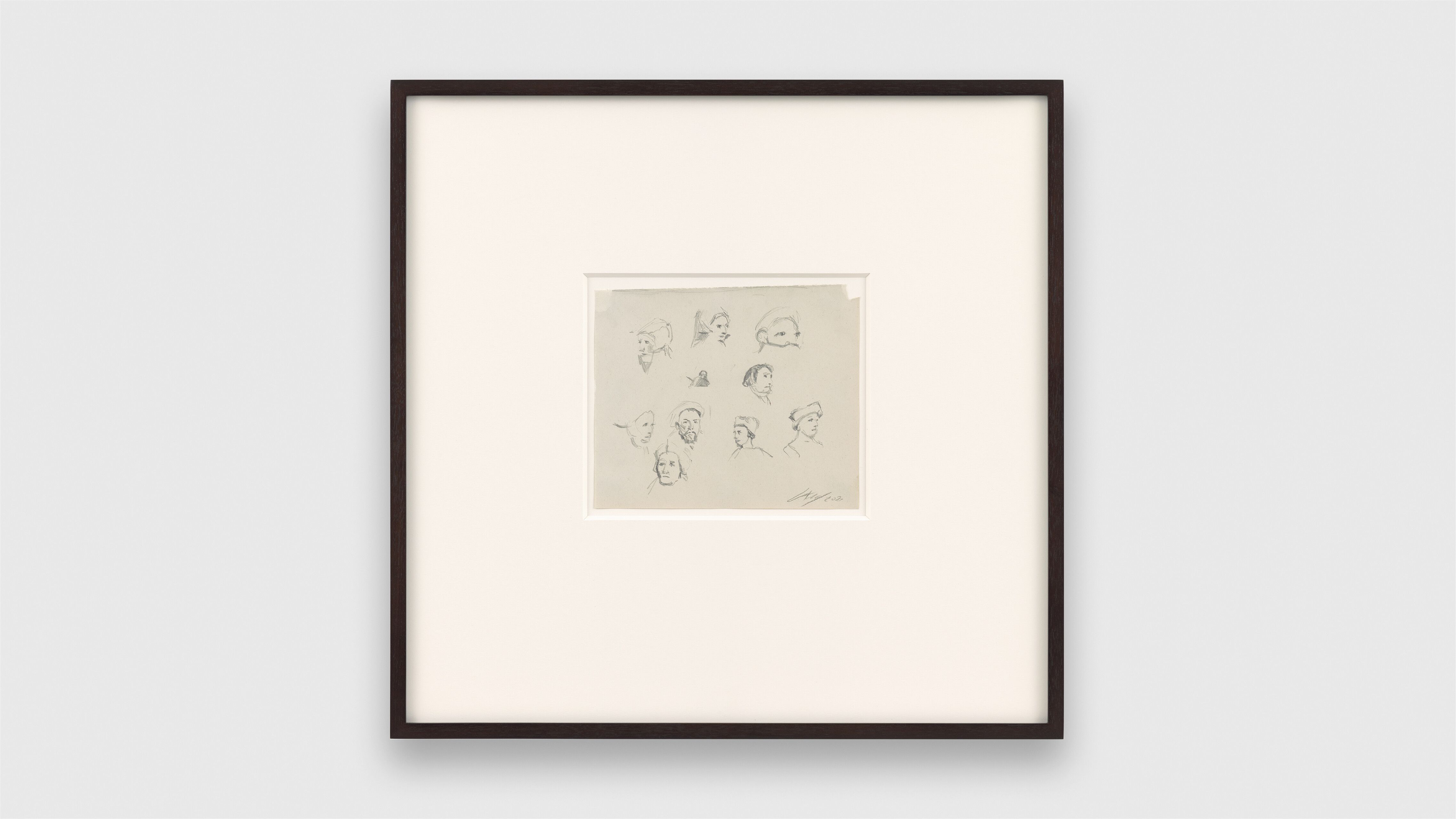 A graphite work on paper by Luc Tuymans, titled Study, dated 2020.