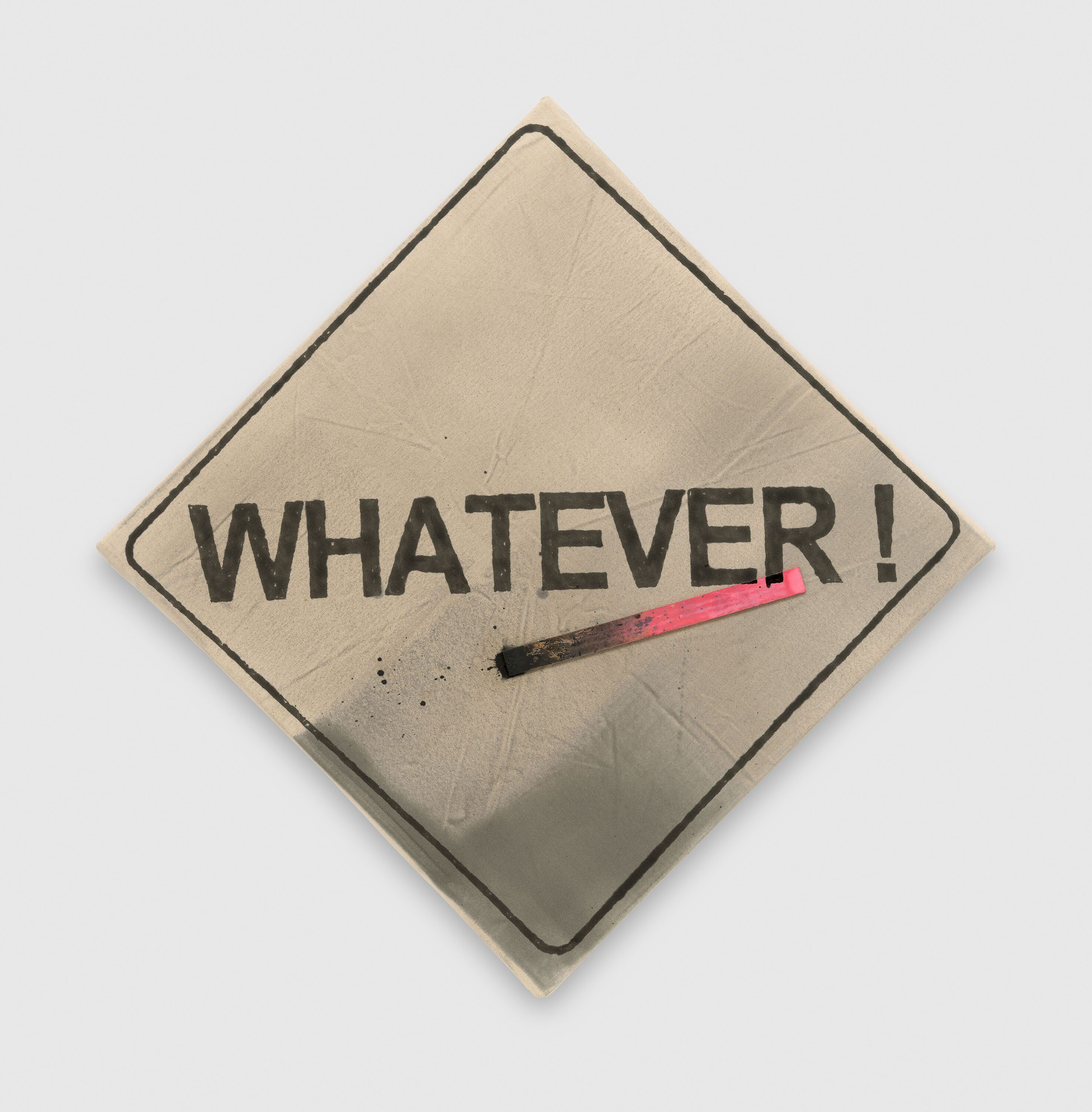 A painting by Nate Lowman, titled Whatever #4, dated 2012.