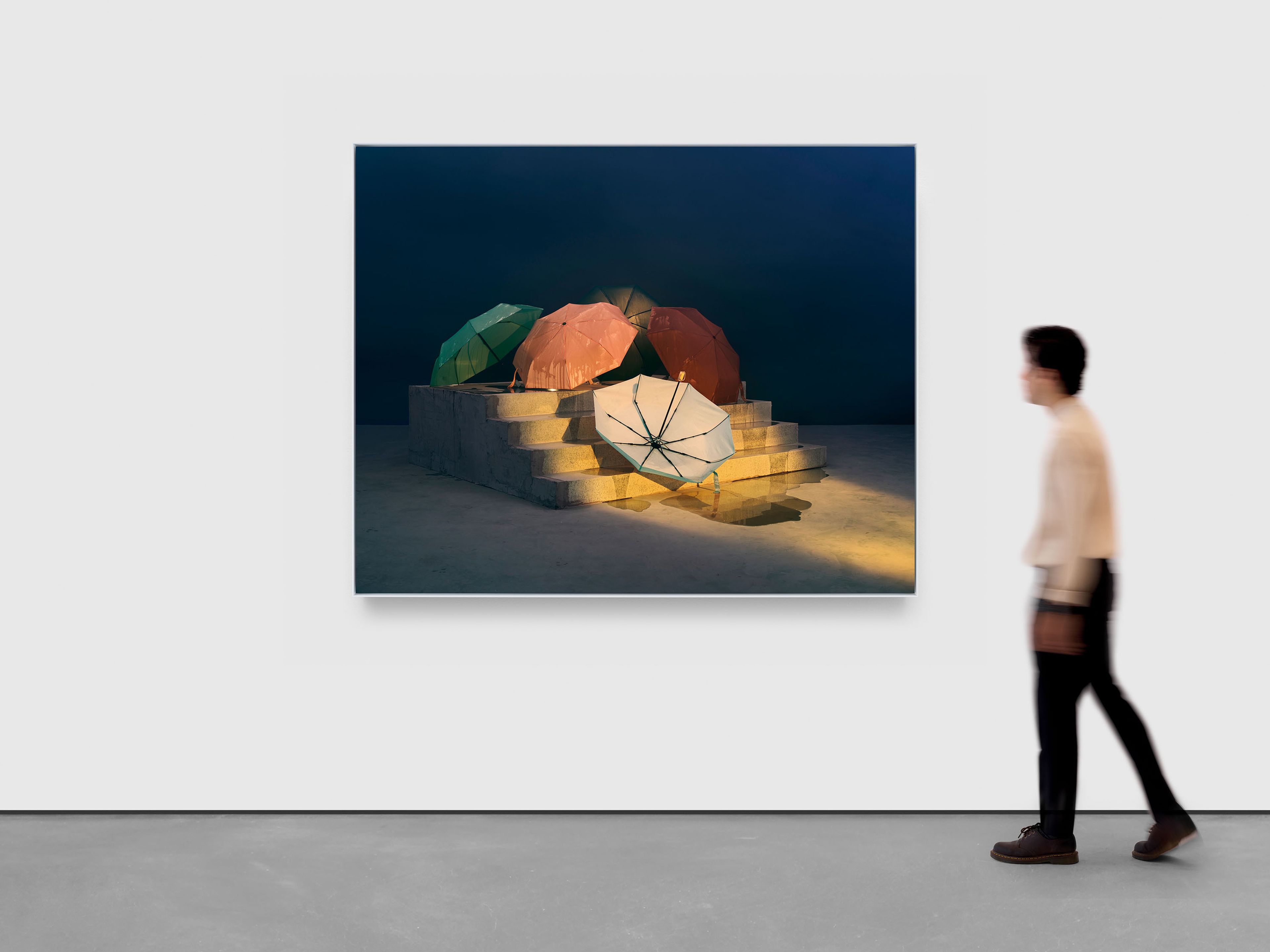 A photograph by Chen Wei, titled Flowers on the Steps, dated 2024.