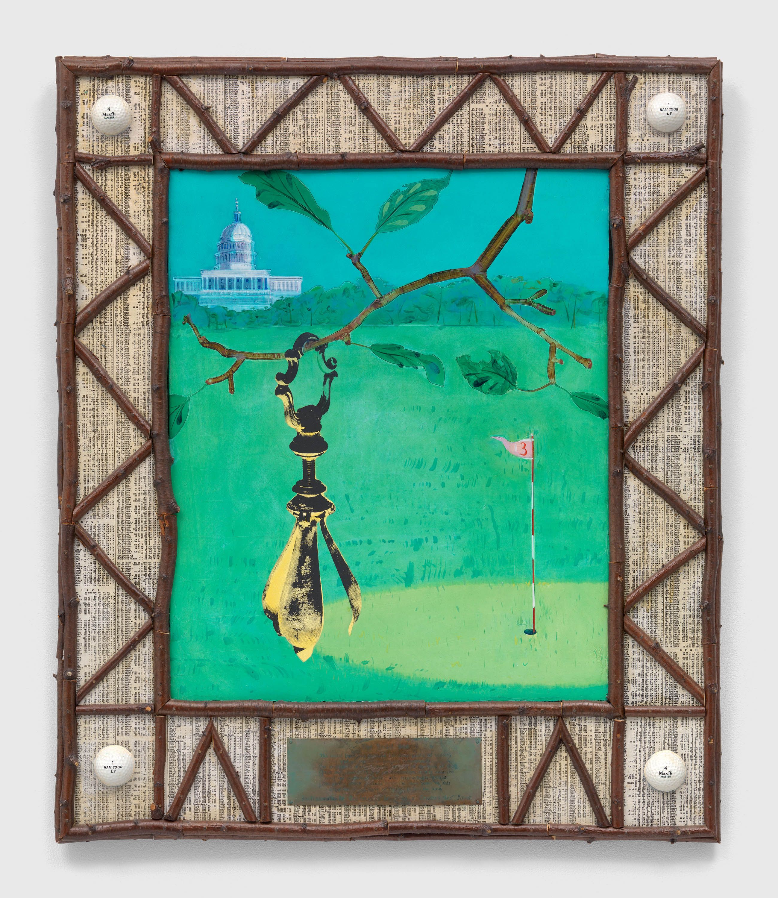 A painting by Frank Moore, titled Country Club, dated 1992.
