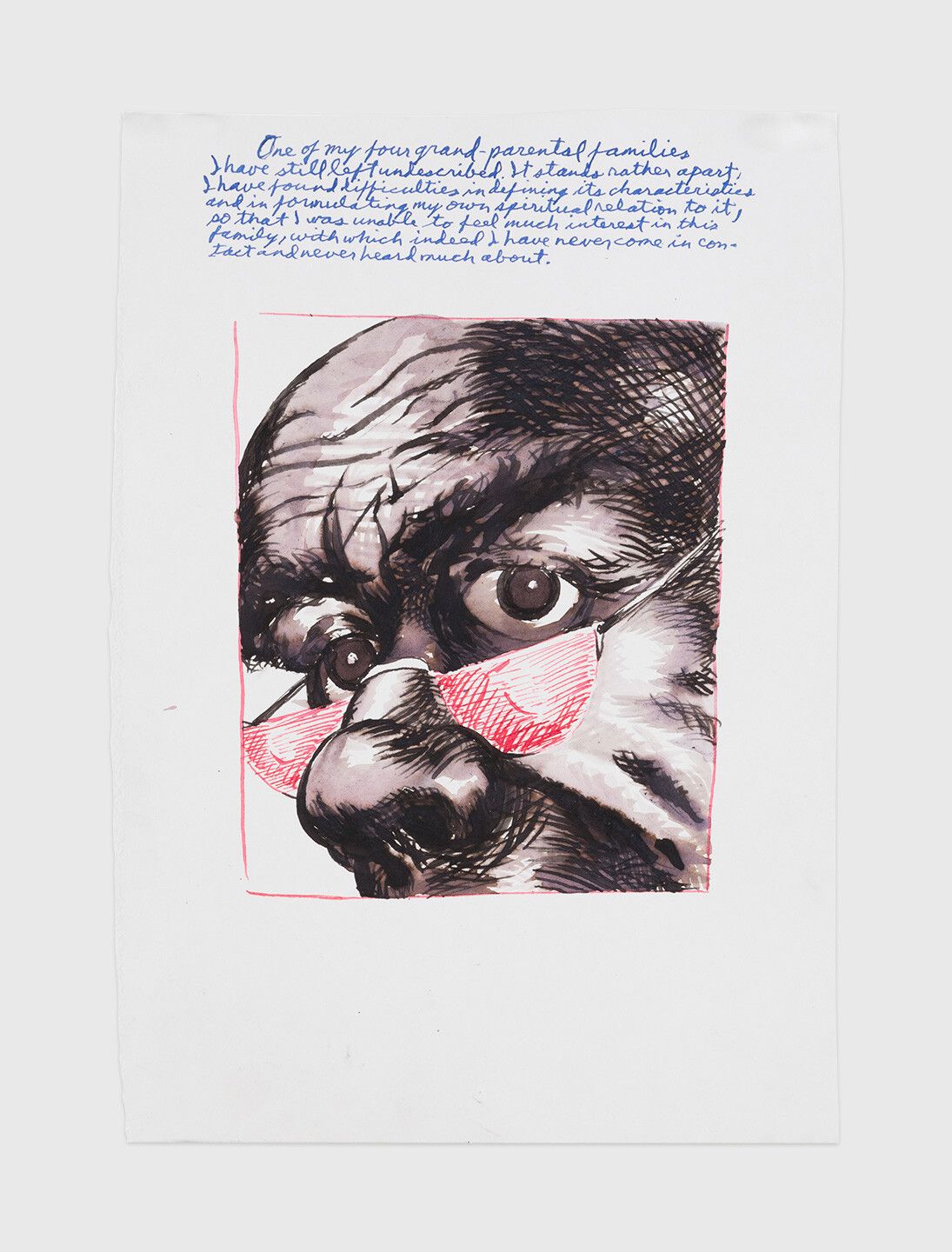 An ink drawing by Raymond Pettibon titled No Title (One of my...), dated 1993