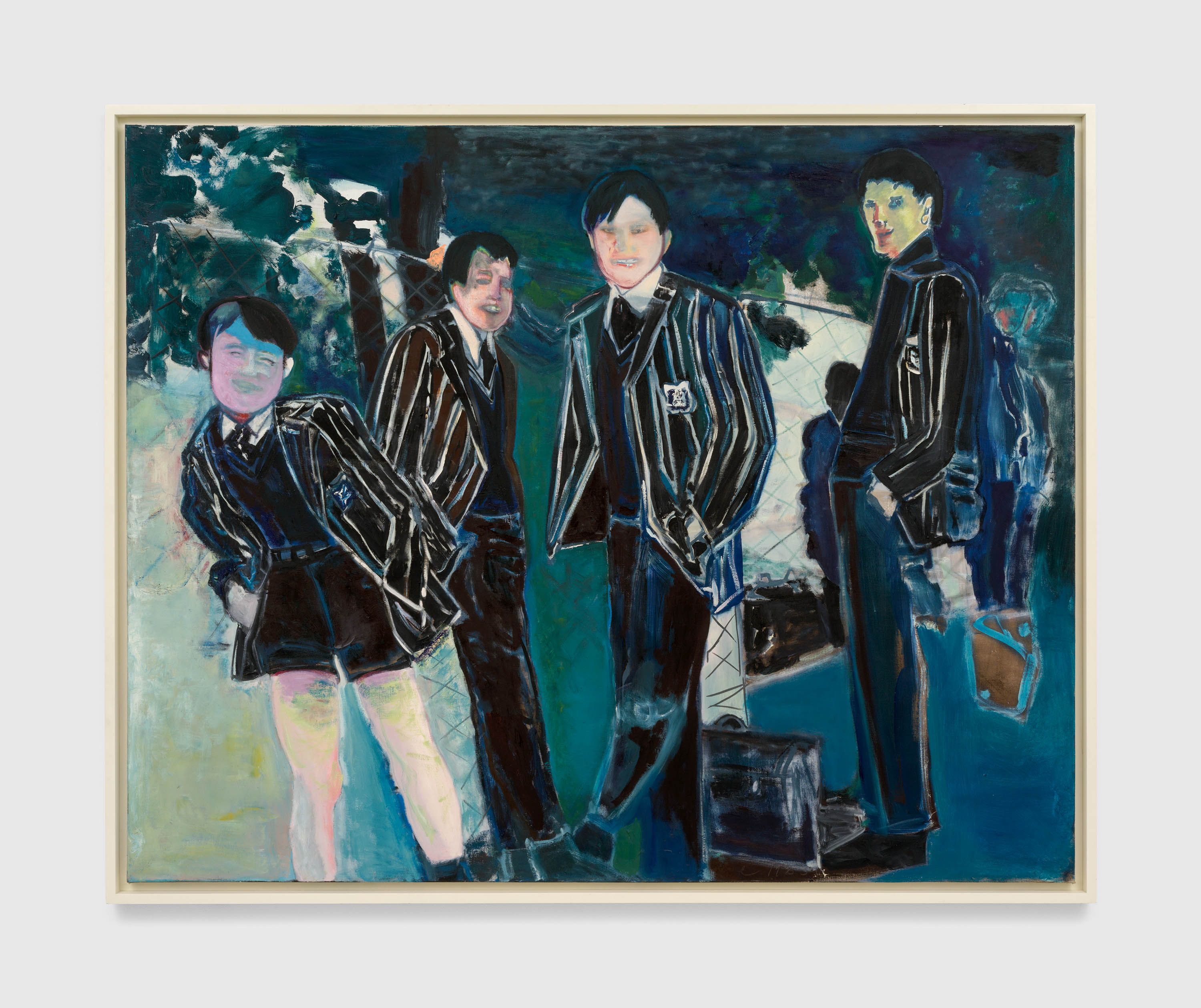 A painting by Marlene Dumas, titled The Schoolboys, 1986 to 1987.