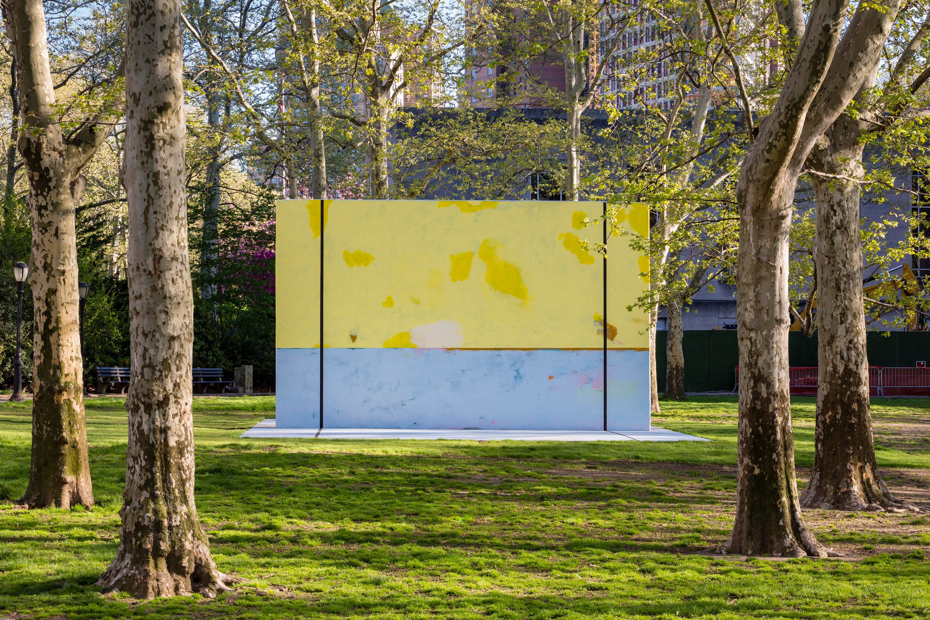 A public work by Harold Ancart, titled Subliminal Standard, dated 2019