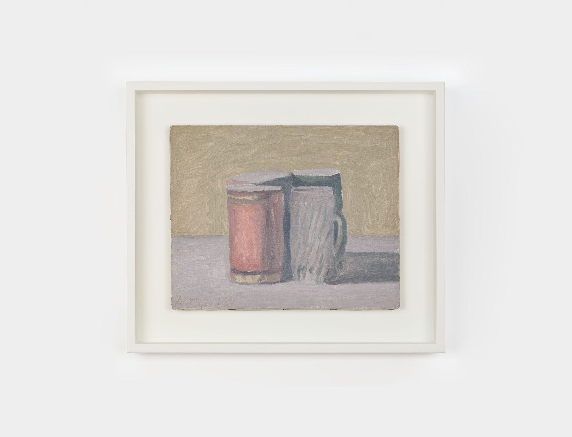 A painting by Giorgio Morandi, titled Natura morta, translated as Still Life, dated 1947.