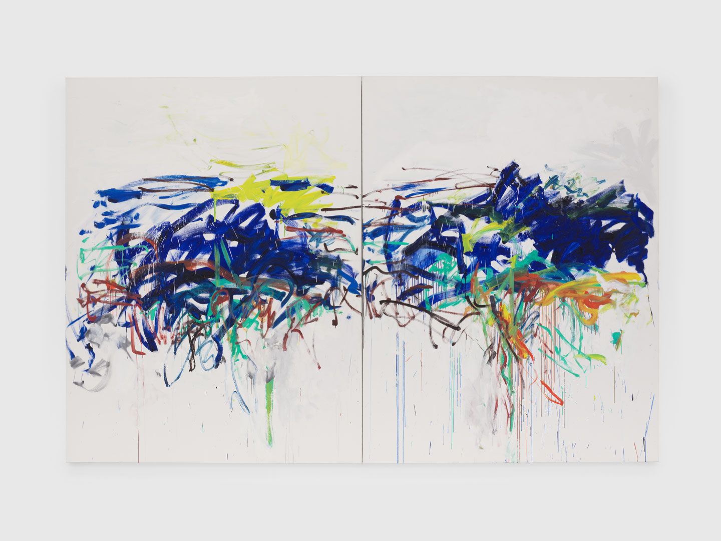 An untitled painting by Joan Mitchell, dated 1992.