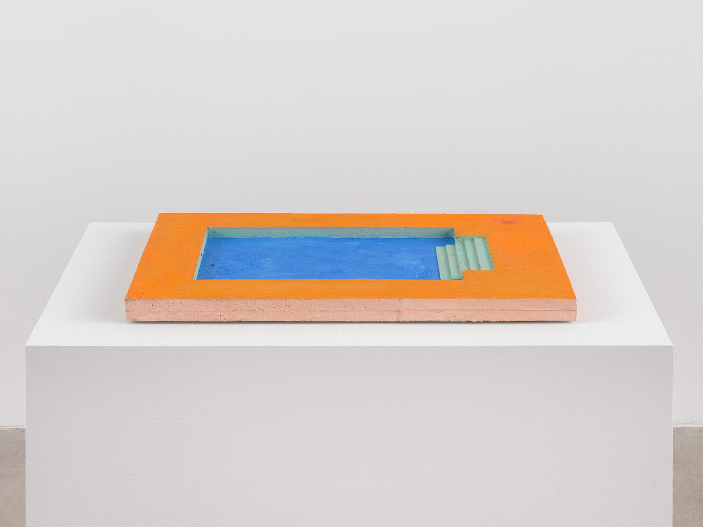 A untitled oil stick on concrete sculpture by Harold Ancart, dated 2020.