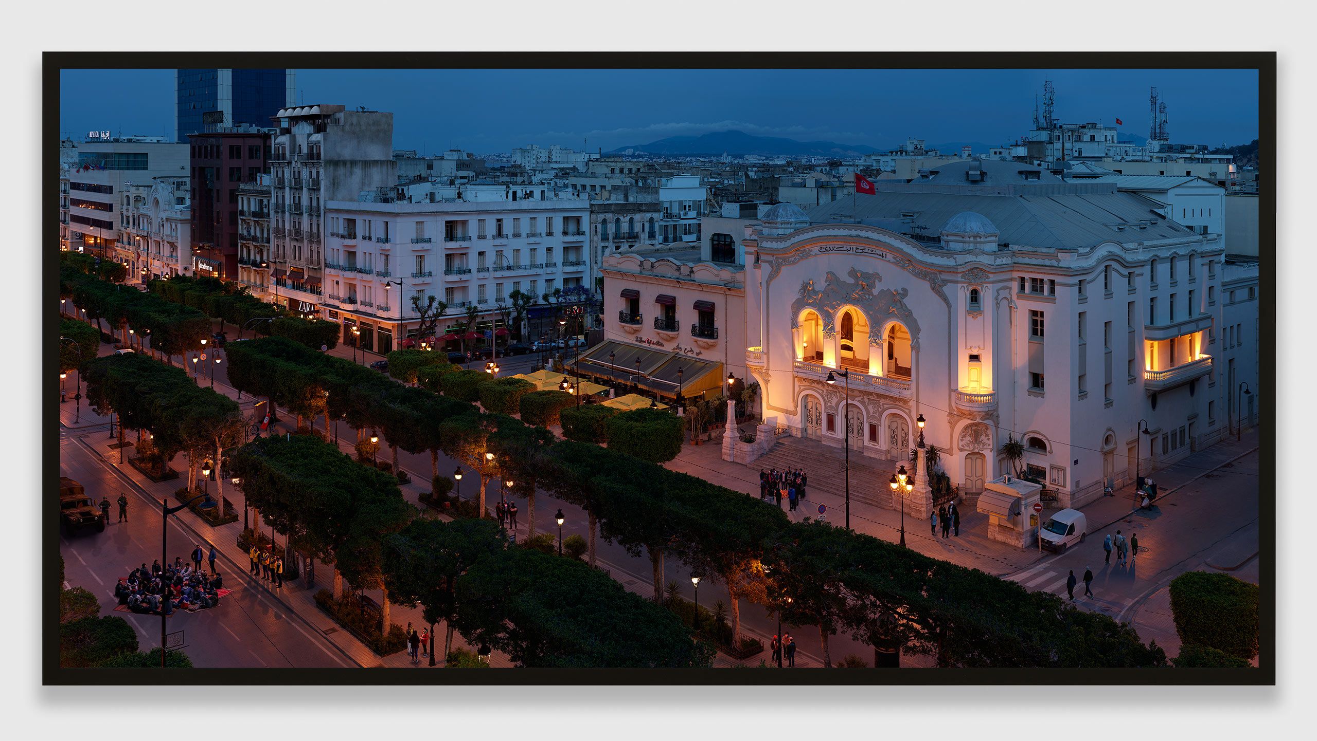 A photograph by Stan Douglas, Tunis, 2011-01-23, dated 2021