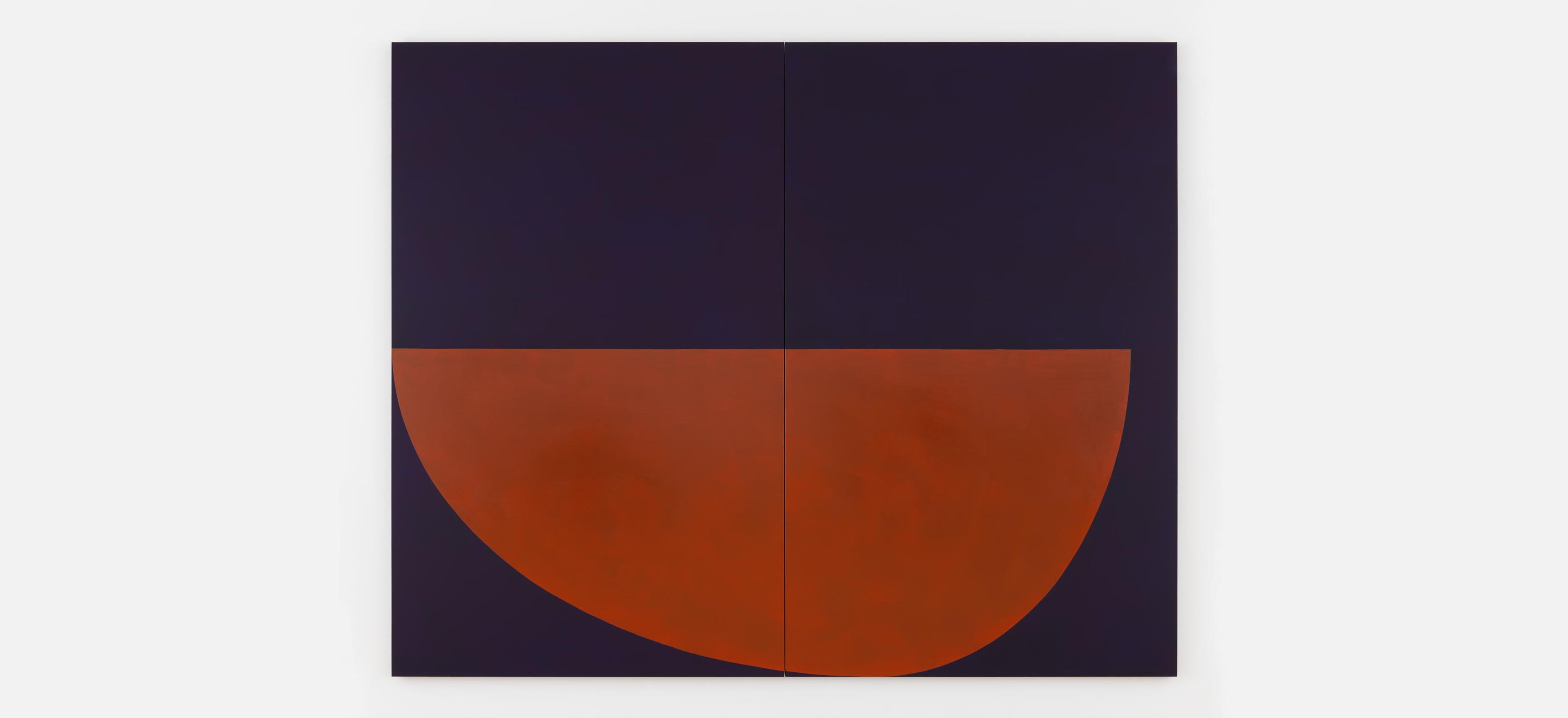 A painting by Suzan Frecon, titled lantern, dated 2017. 