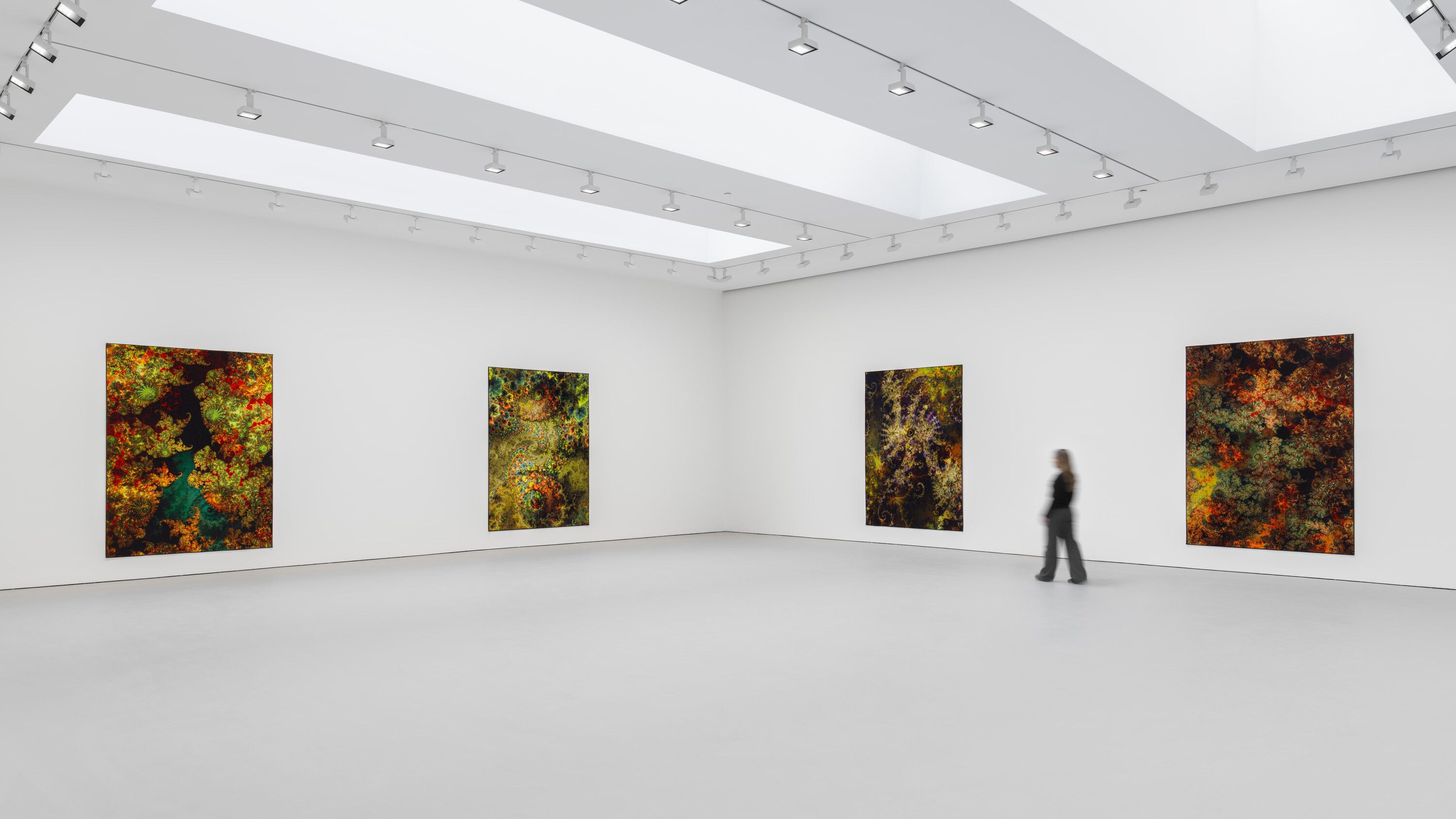 Installation view of Thomas Ruff: d.o.p.e. at David Zwirner in New York, 2022
