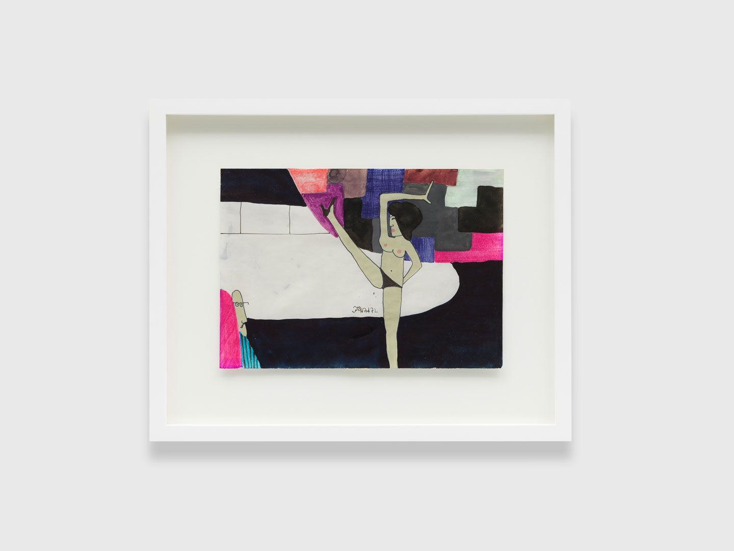 An untitled drawing by Franz West, dated 1972.