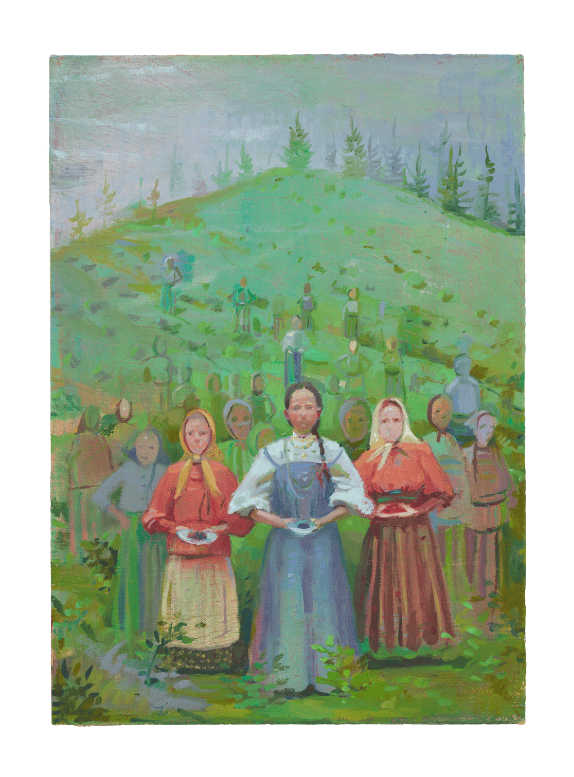 A painting by Lisa Yuskavage, titled Nel'zah's, dated 2012.