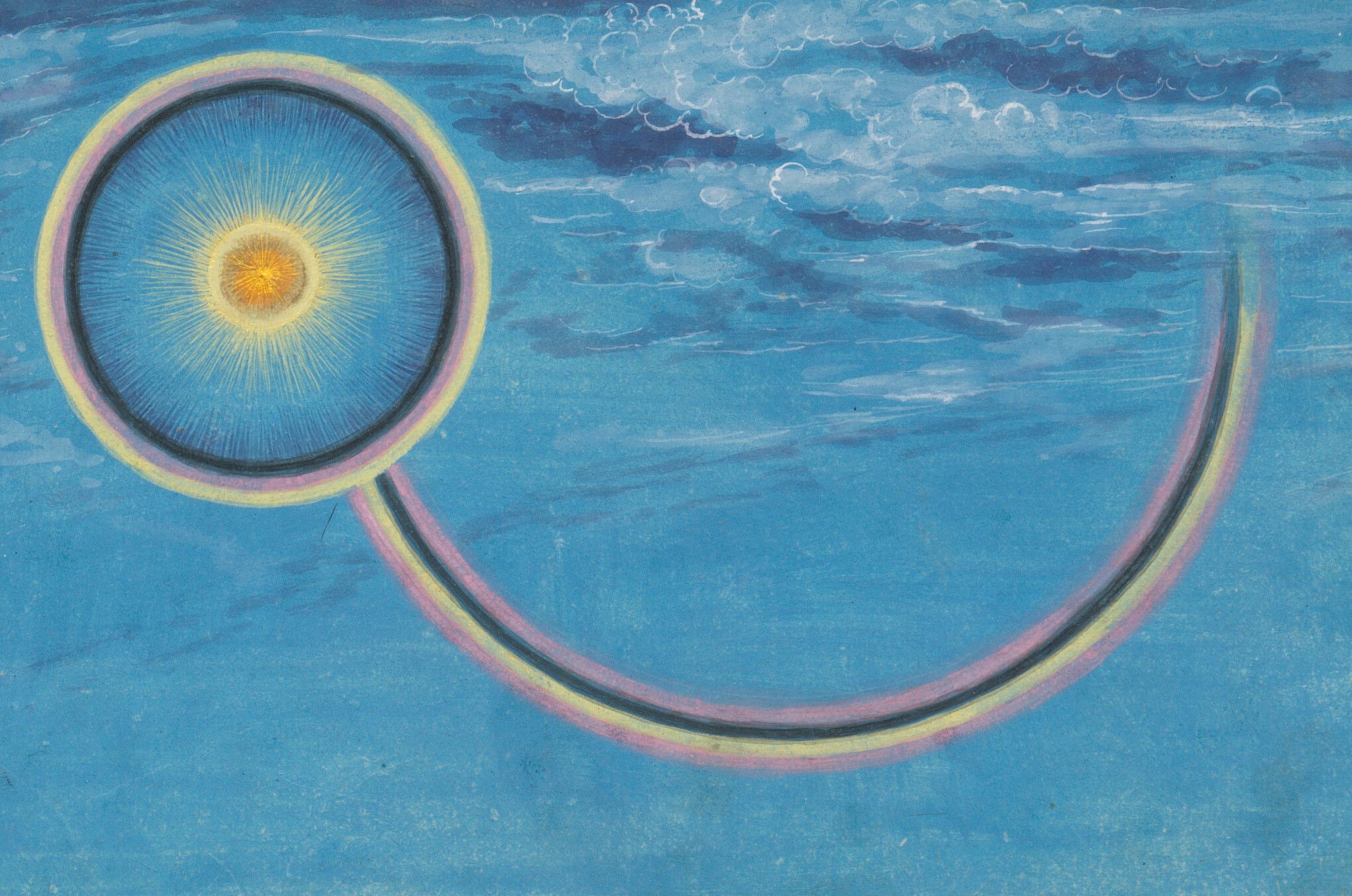 Detail of Folio 107: “In the year 1520, on the 6th day of the month of January, this sign around the sun, which is called ‘Halo Maximus’, was seen in Vienna at three o’clock in the afternoon.”