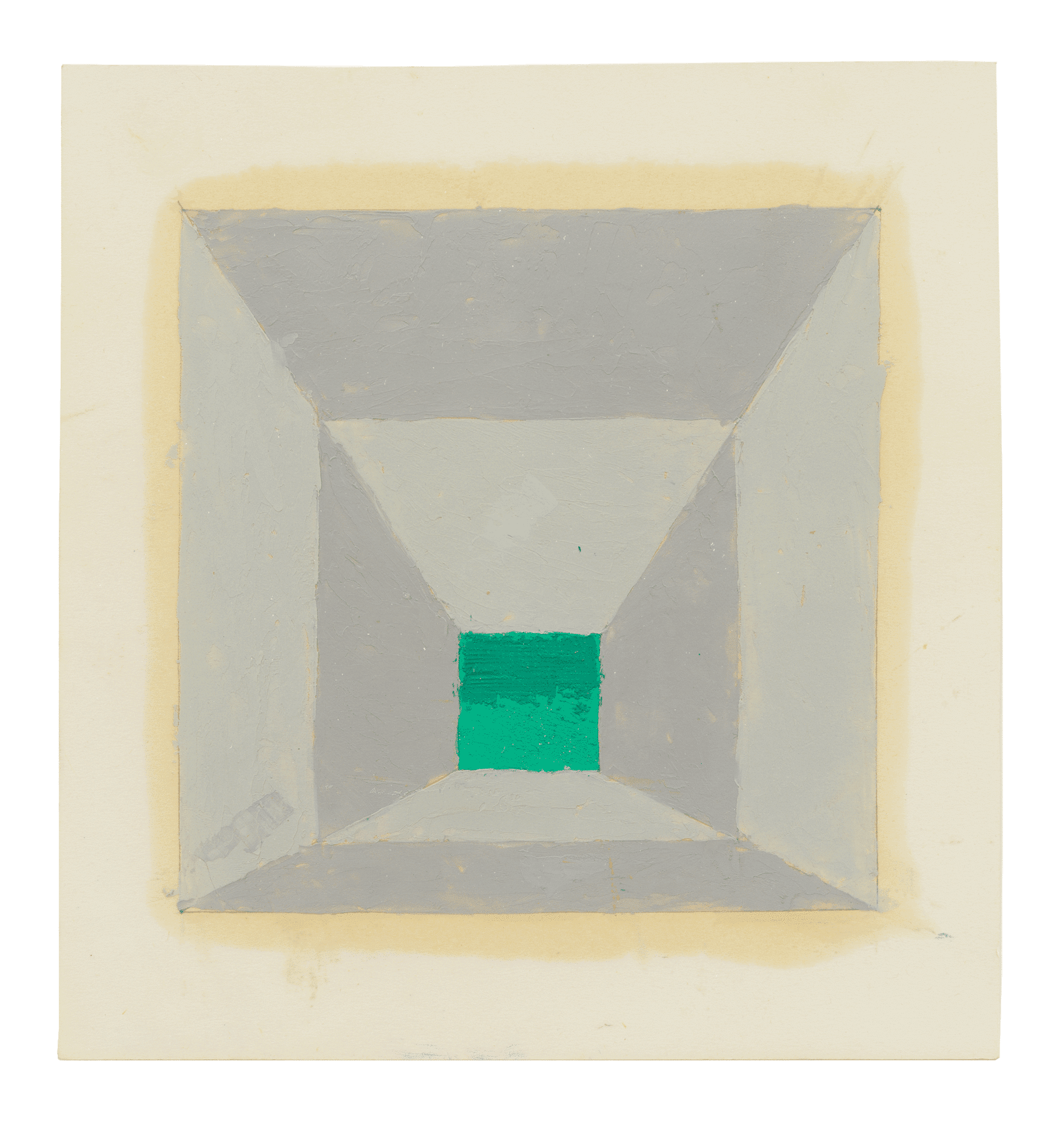A drawing by Josef Albers, titled Color Study for a Mitered Square (Homage to the Square), undated.