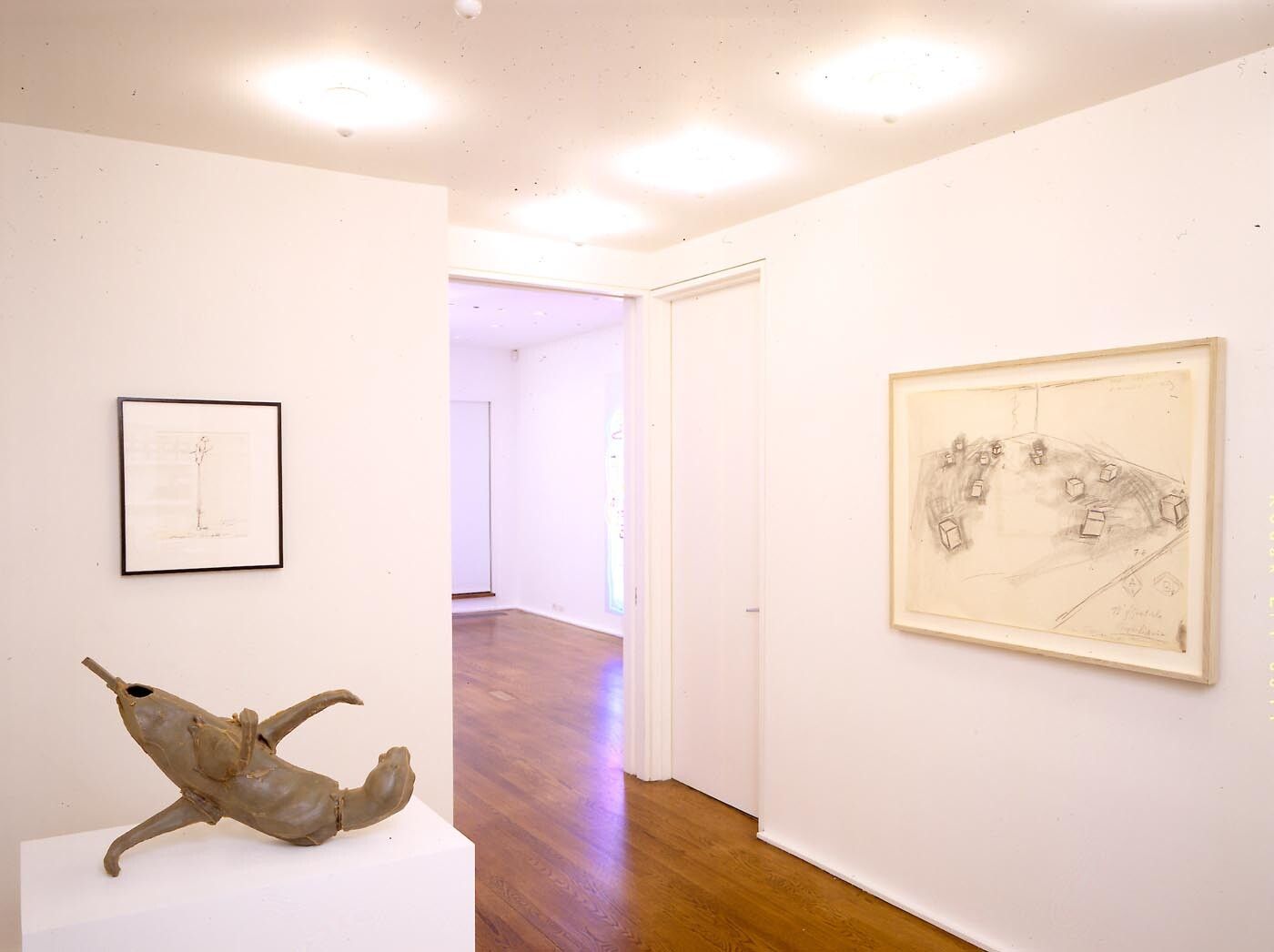 An installation view of the exhibition Bruce Nauman: Selected Works, at David Zwirner New York, dated 2001.