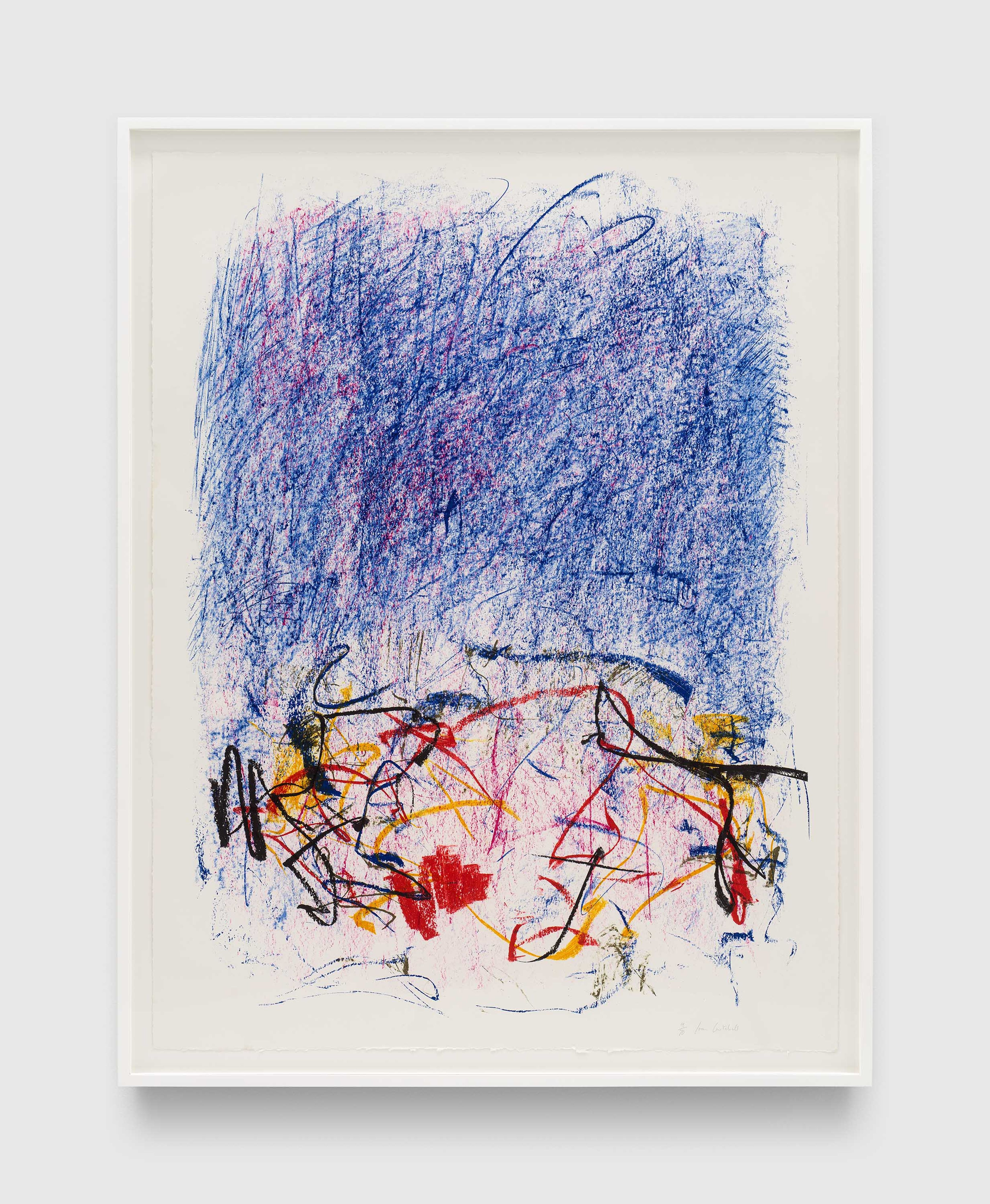A print by Joan Mitchell, titled Bedford I, dated 1981.