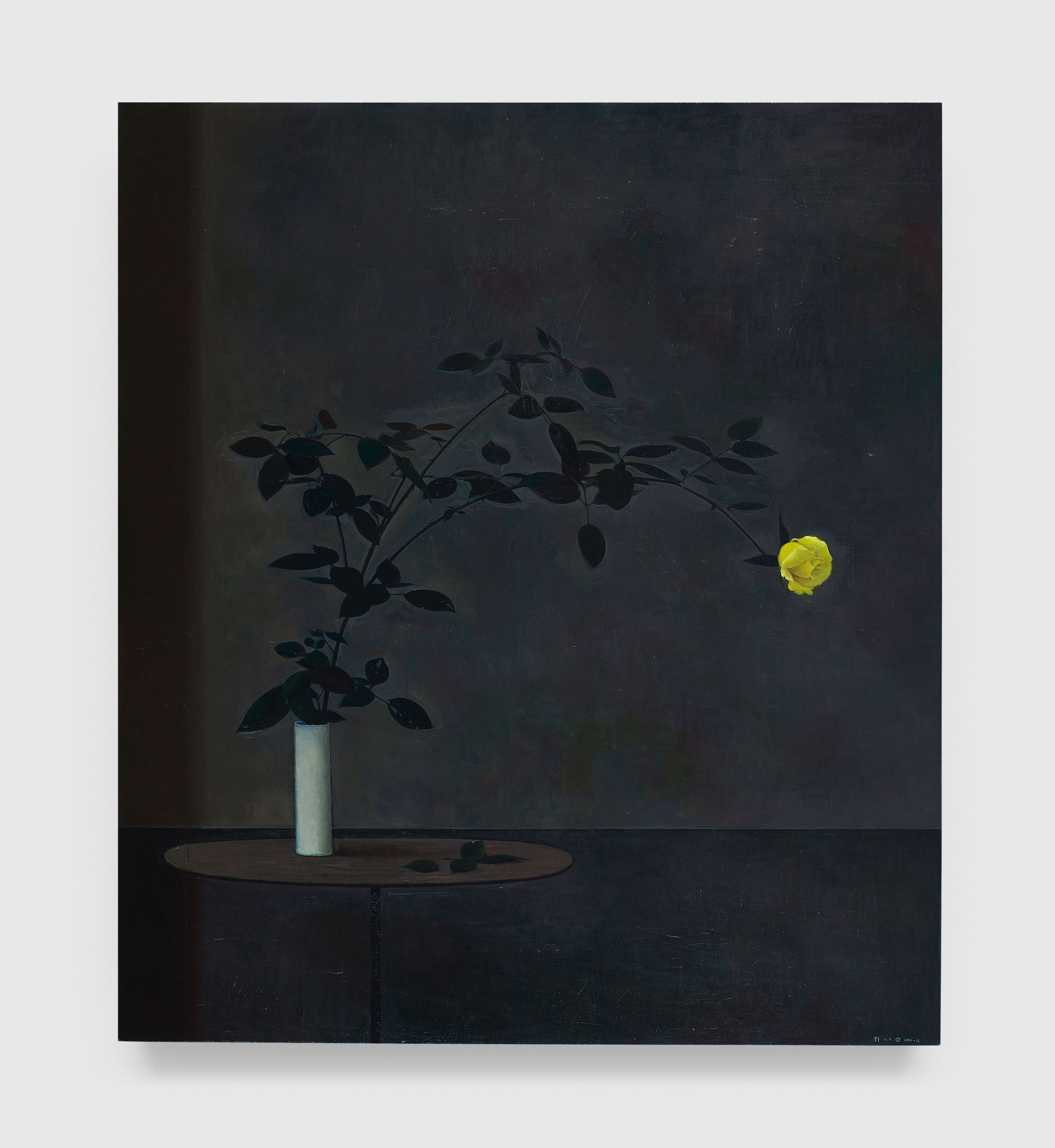 A painting by Liu Ye, titled Flower No.1, dated 2011 to 2012