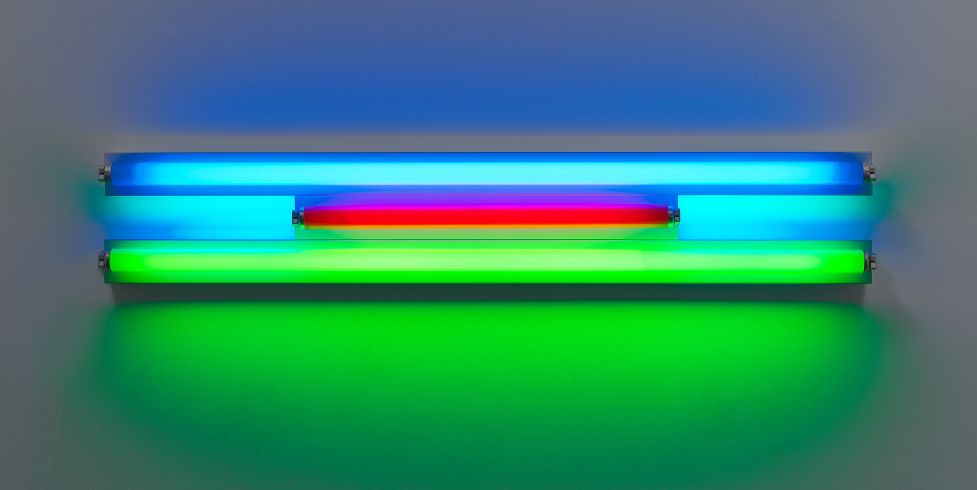 A work by Dan Flavin, titled 