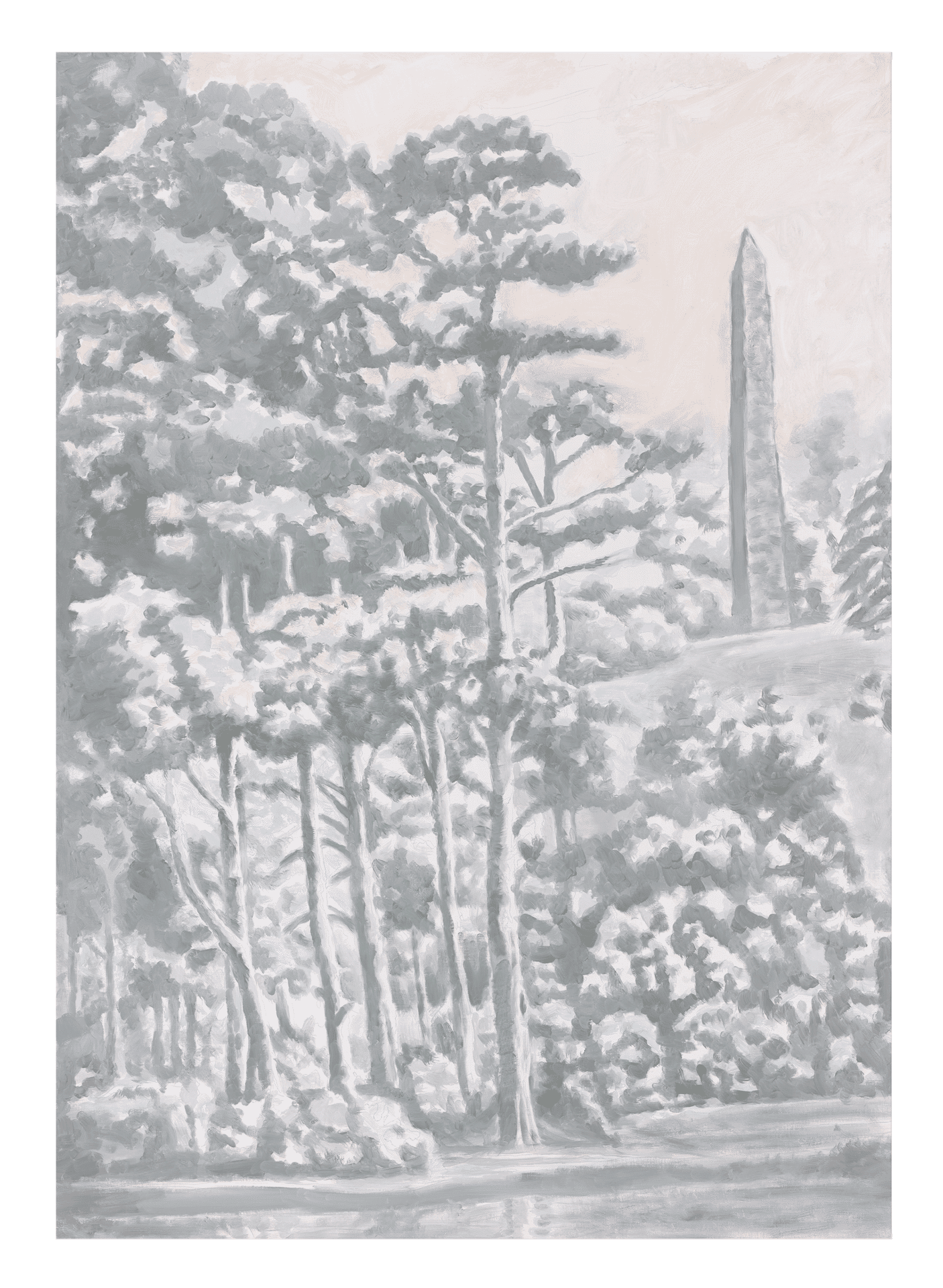 A painting by Luc Tuymans, titled Wallpaper, dated 2014.