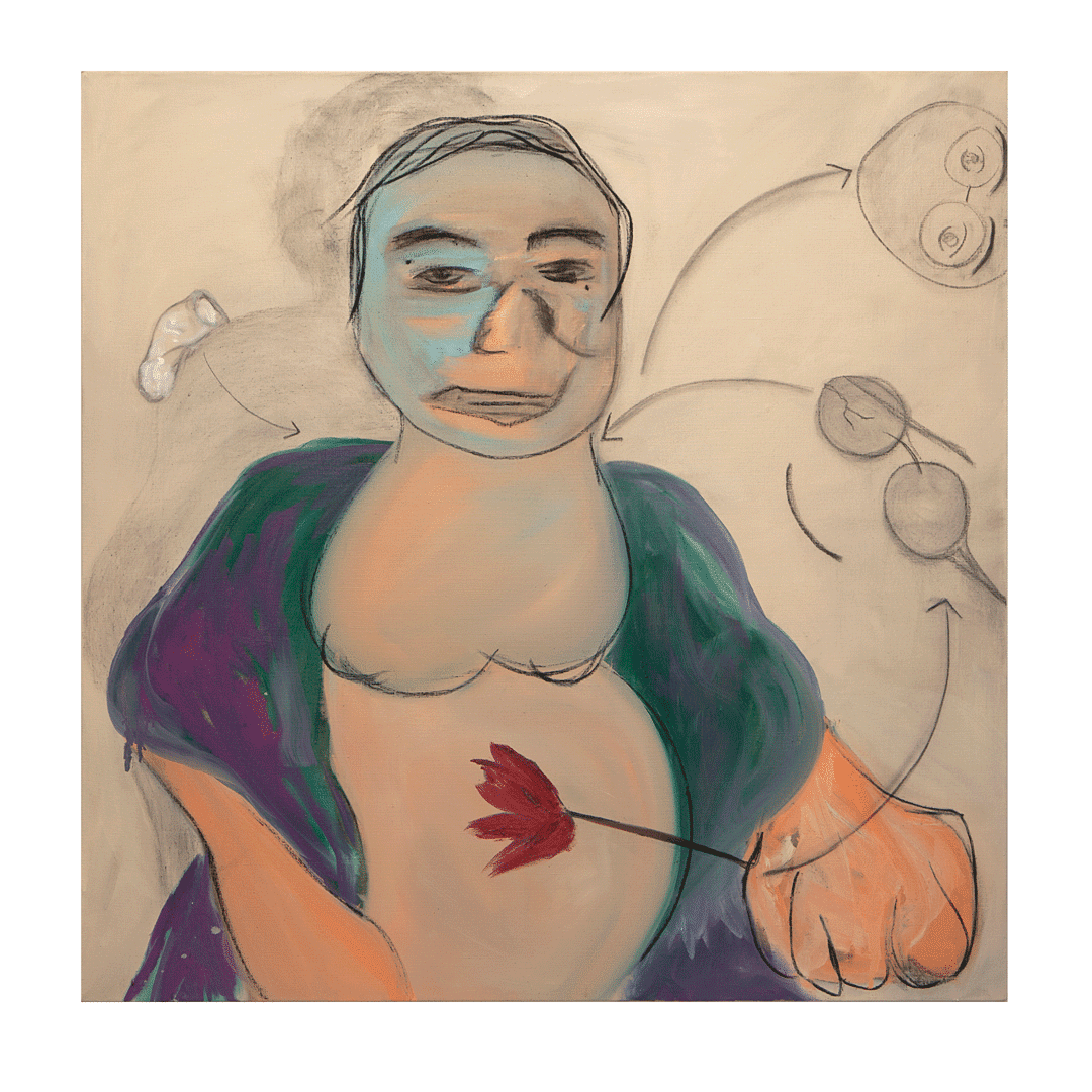 A painting by Owen Fu titled Delicate Flower, dated 2019.
