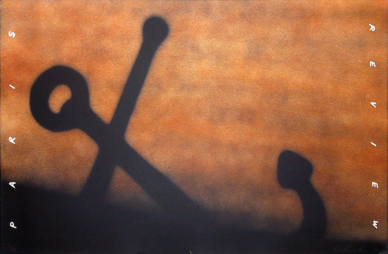 A print by Ed Ruscha, titled Anchor in Sand (Paris Review), dated 1991