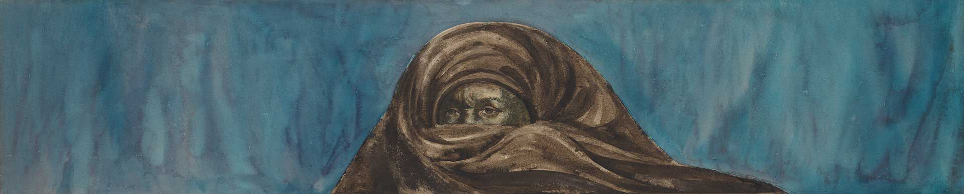 A painting on board by Charles White, titled Homage to Attica, dated 1972.