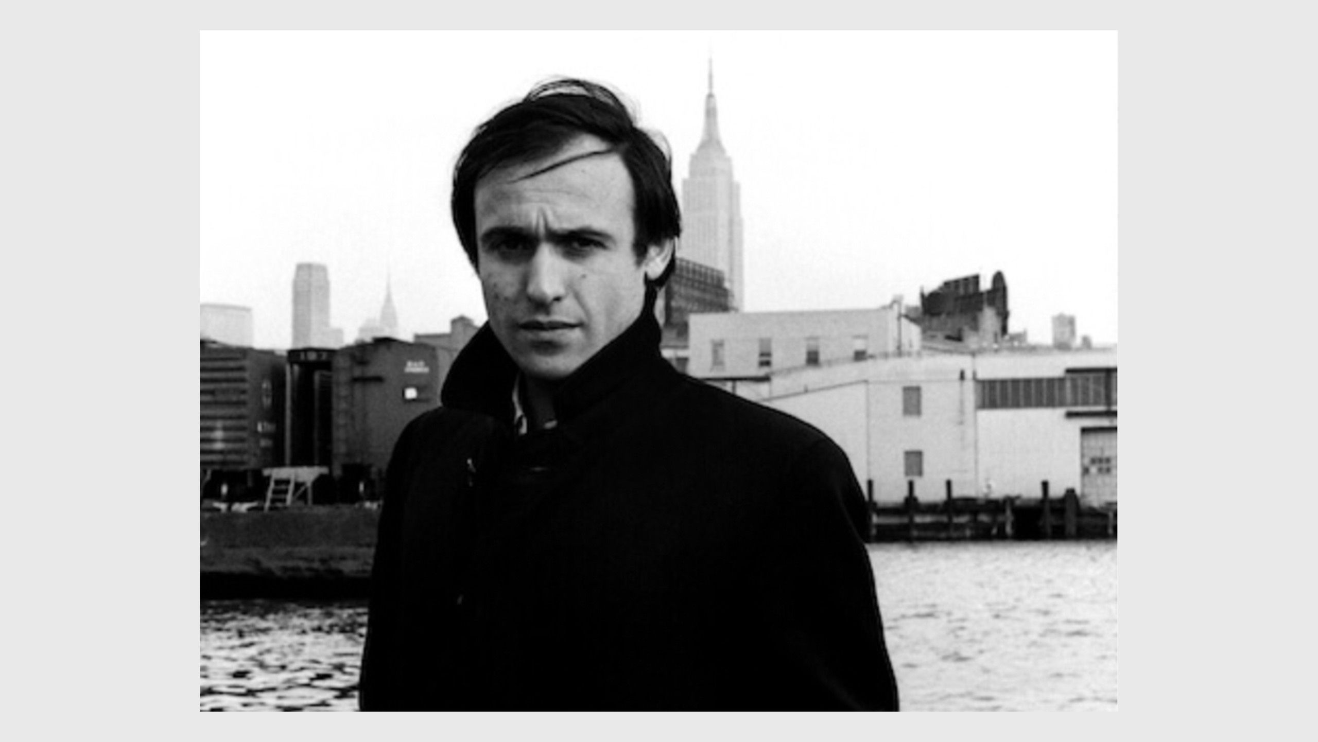 A photo of Mario Schifano in New York, dated 1963