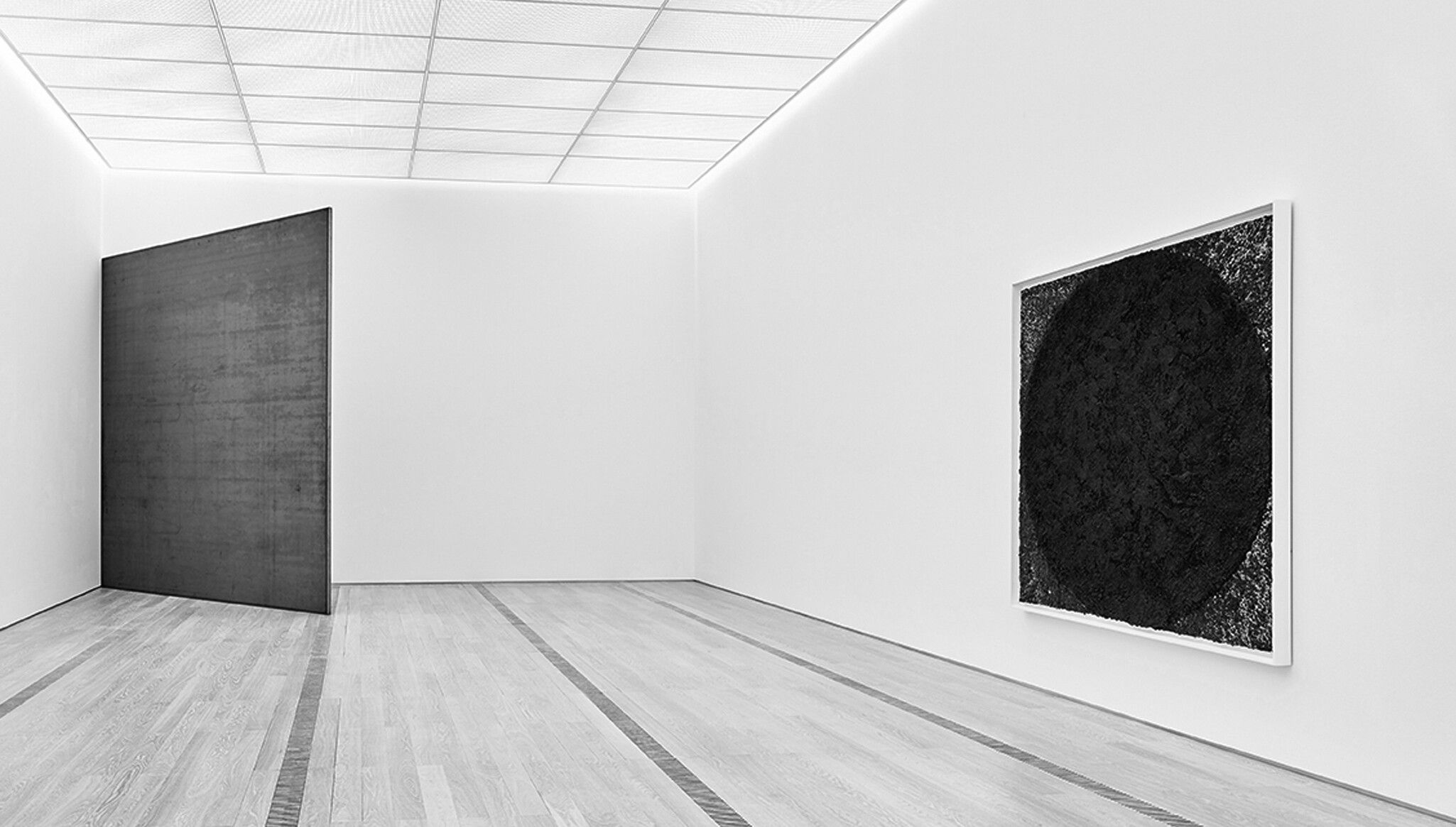 an Installation view, Richard Serra’s Cheever (2009) on view in Black Sun, Fondation Beyeler, Riehen/Basel, dated 2015–2016