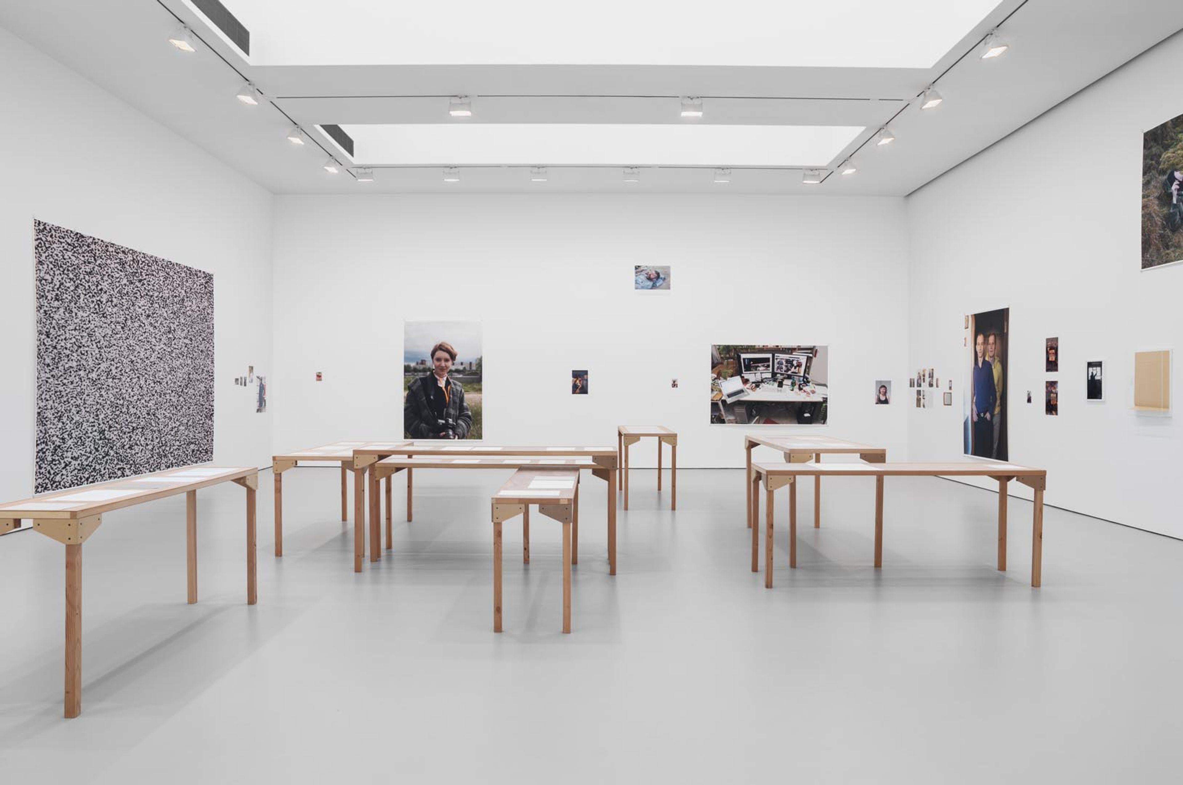 Installation view of the exhibition Wolfgang Tillmans: PCR at David Zwirner in New York, dated 2015.