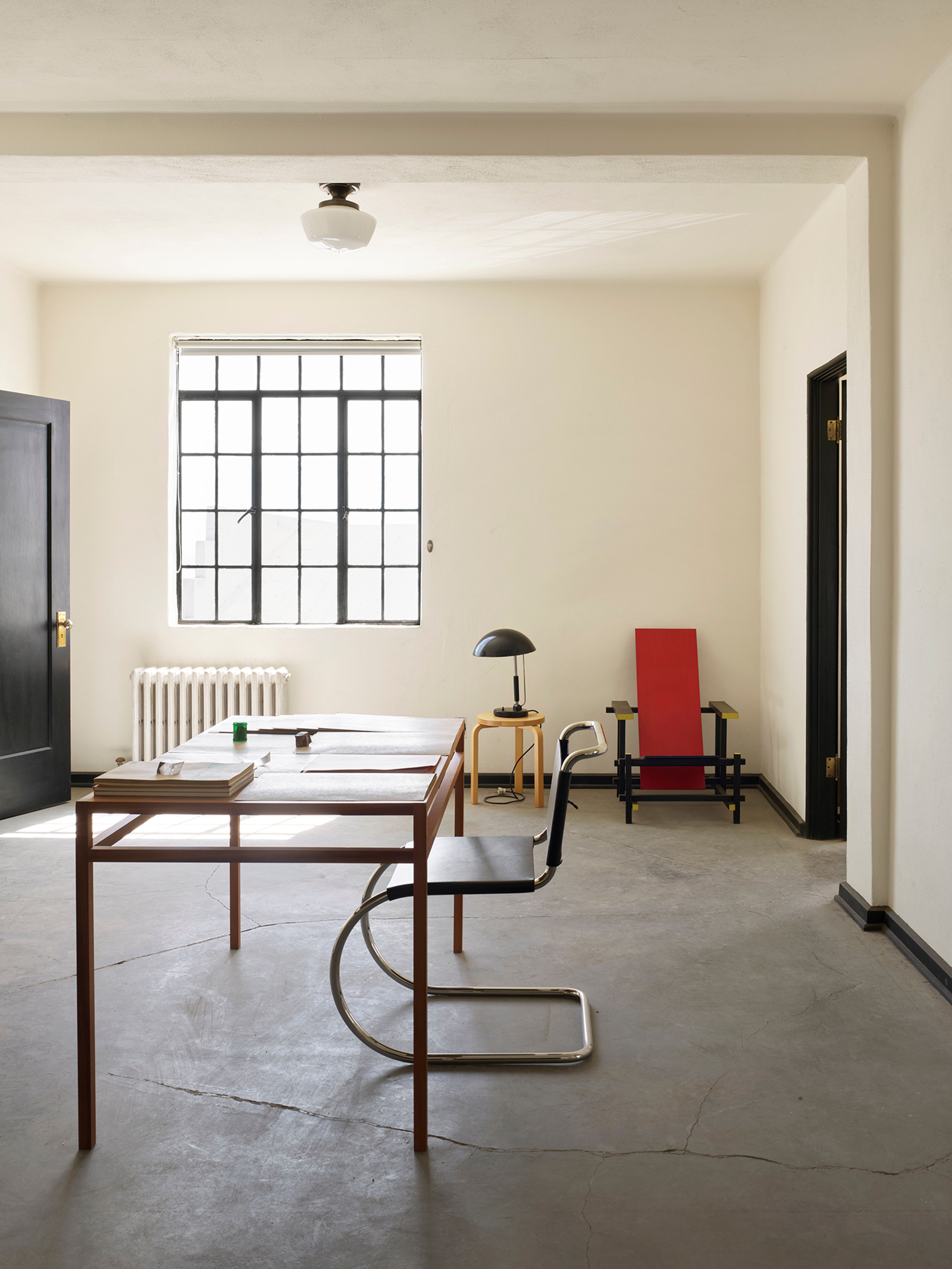 View of the Architecture Studio at Judd Foundation in Marfa.