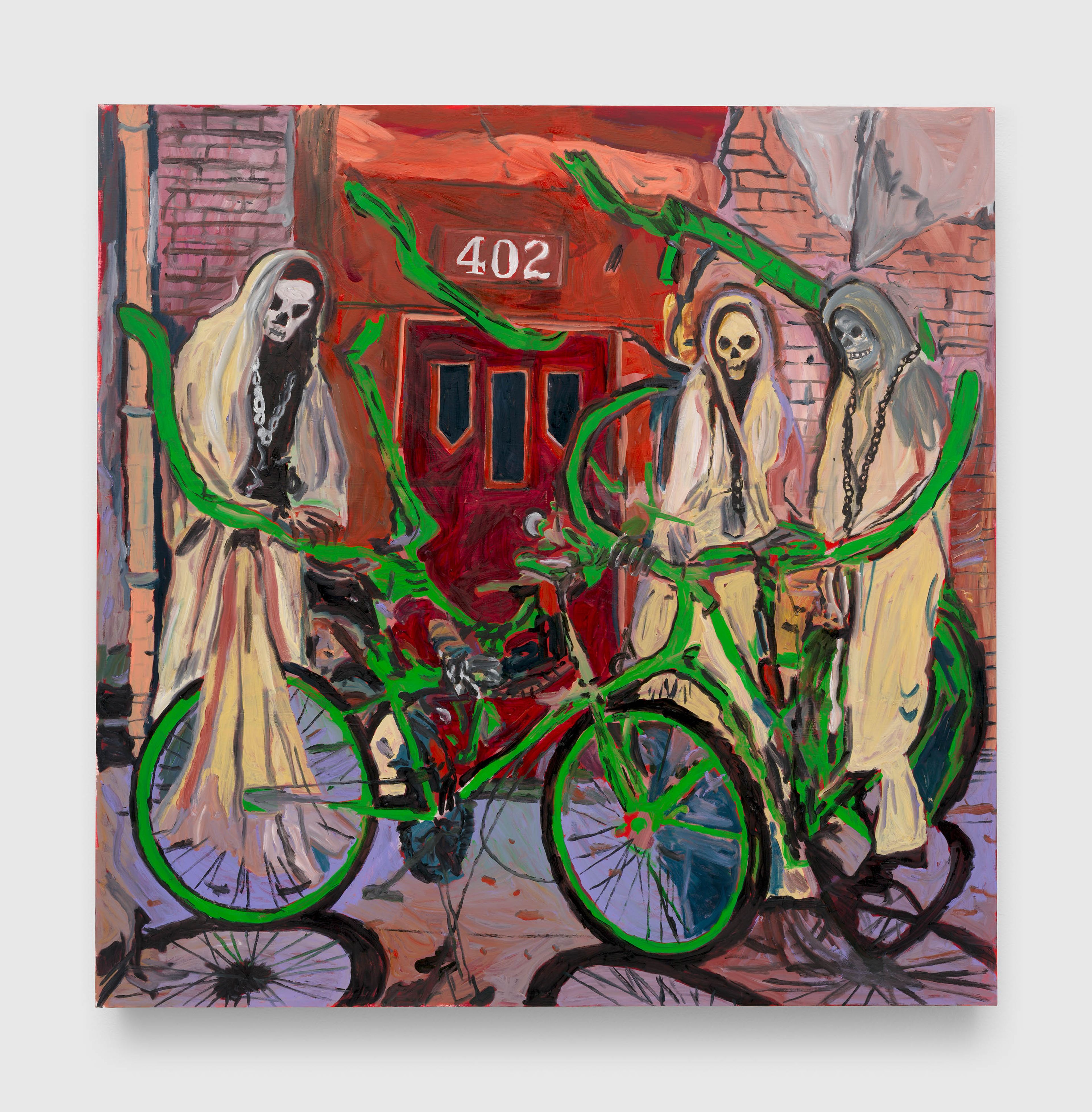 A painting by Josh Smith, titled About Last Night, dated 2025.