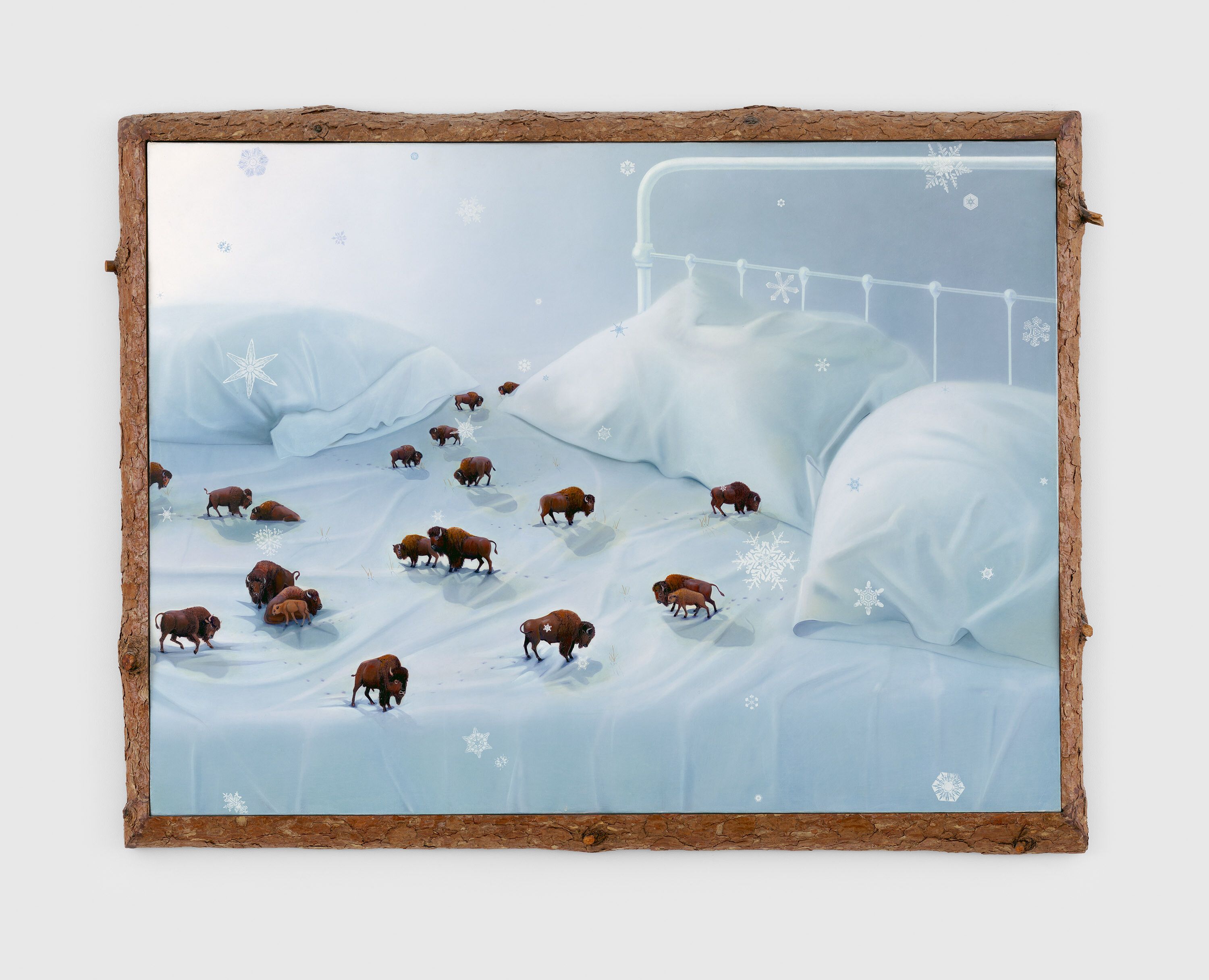 A painting by Frank Moore, titled Lullaby, dated 1997.
