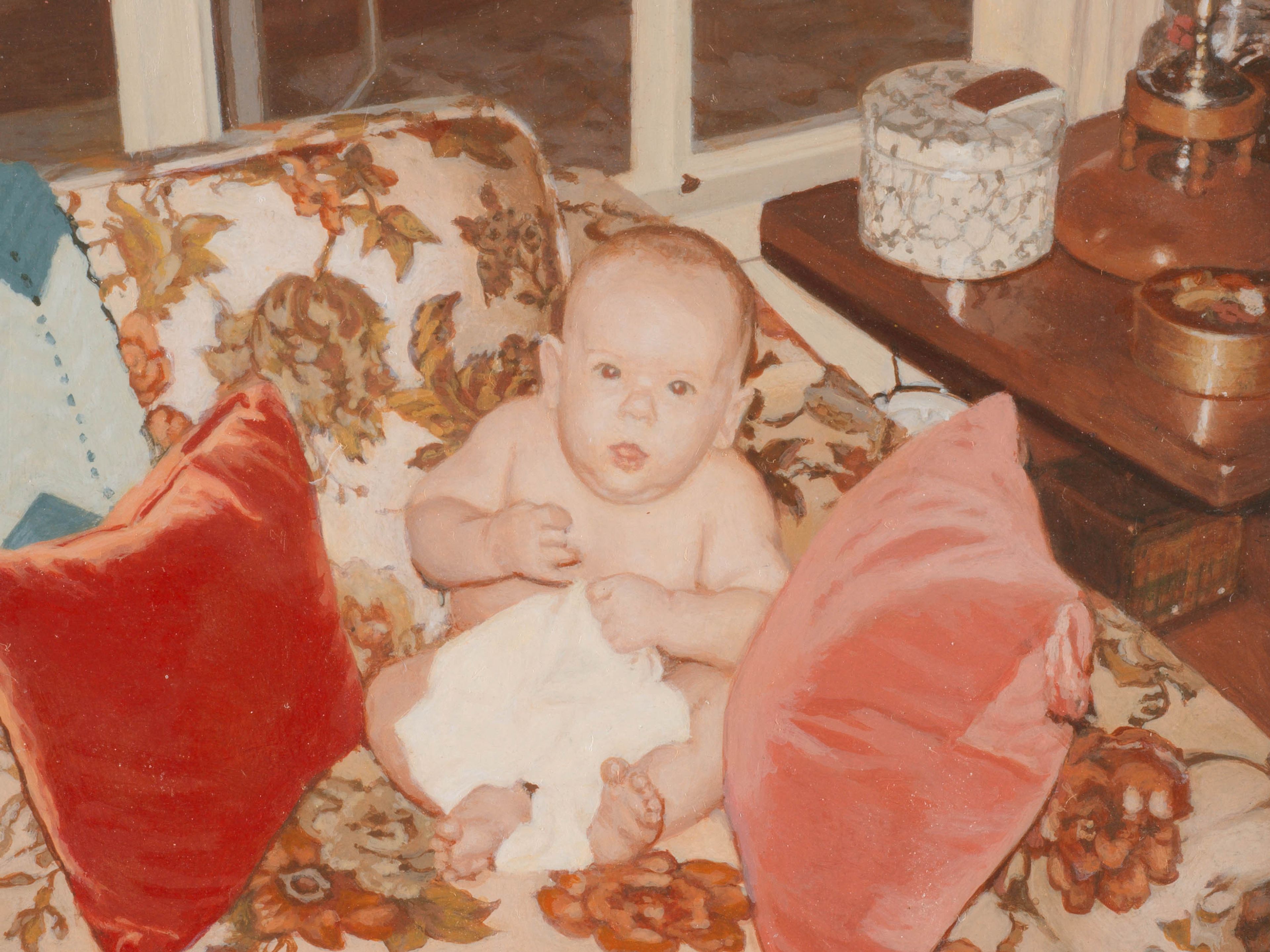 A detail from a painting by Elisheva Biernoff, titled Generation, dated 2014 to 2015.