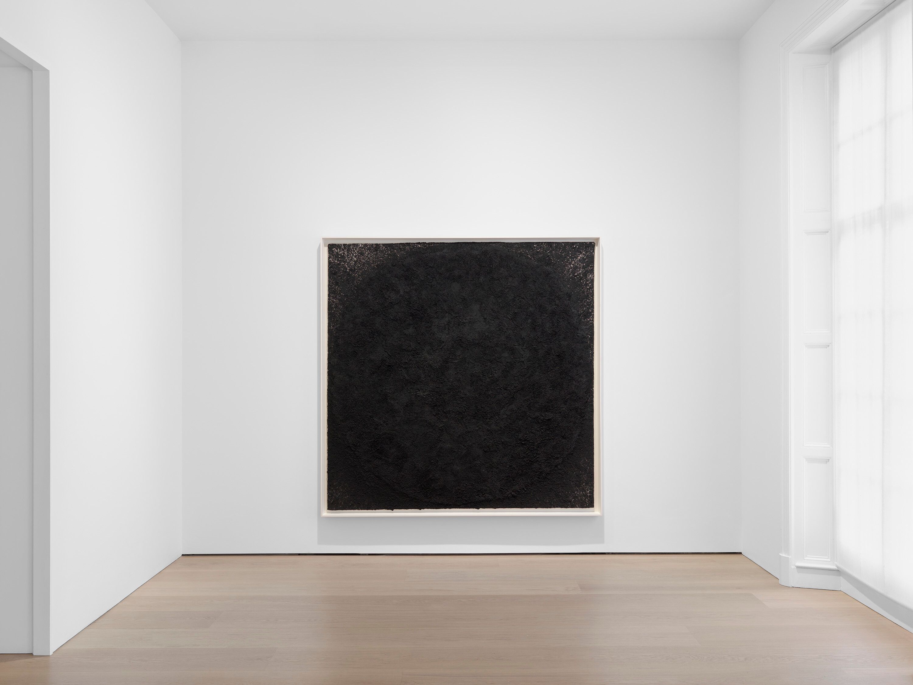 An installation view of the exhibition, Richard Serra: Six Large Drawings, at David Zwirner in London, dated 2024.