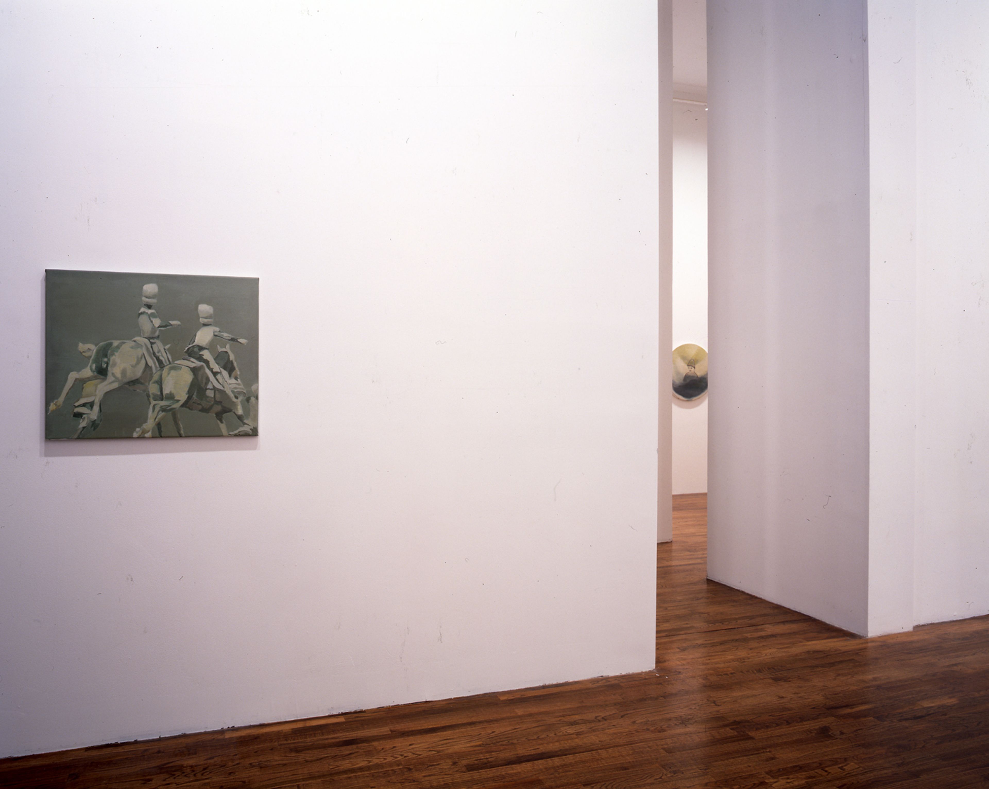 An installation view of the exhibition Luc Tuymans: Superstition, at David Zwirner New York, dated 1995.