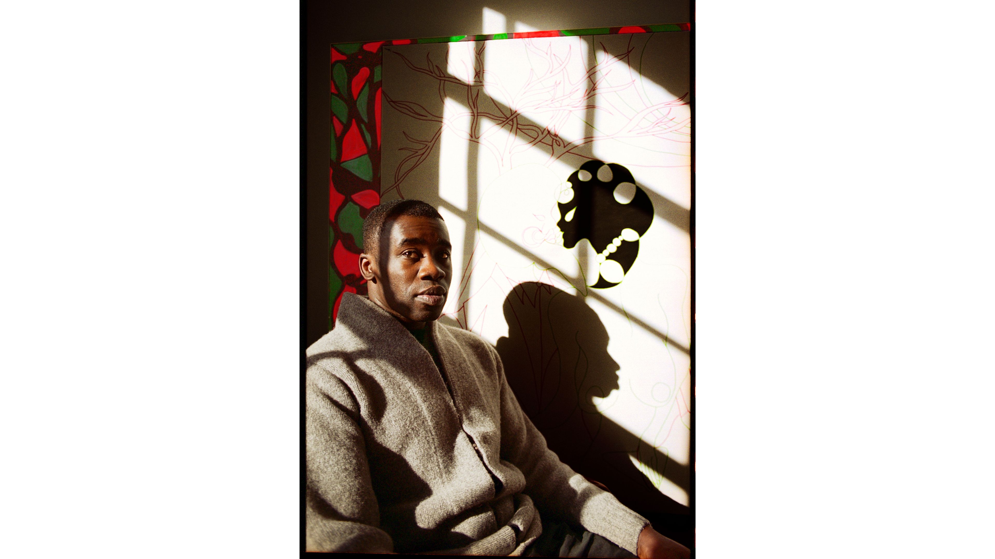 A portrait of Chris Ofili by Horace Ove, dated 2005.