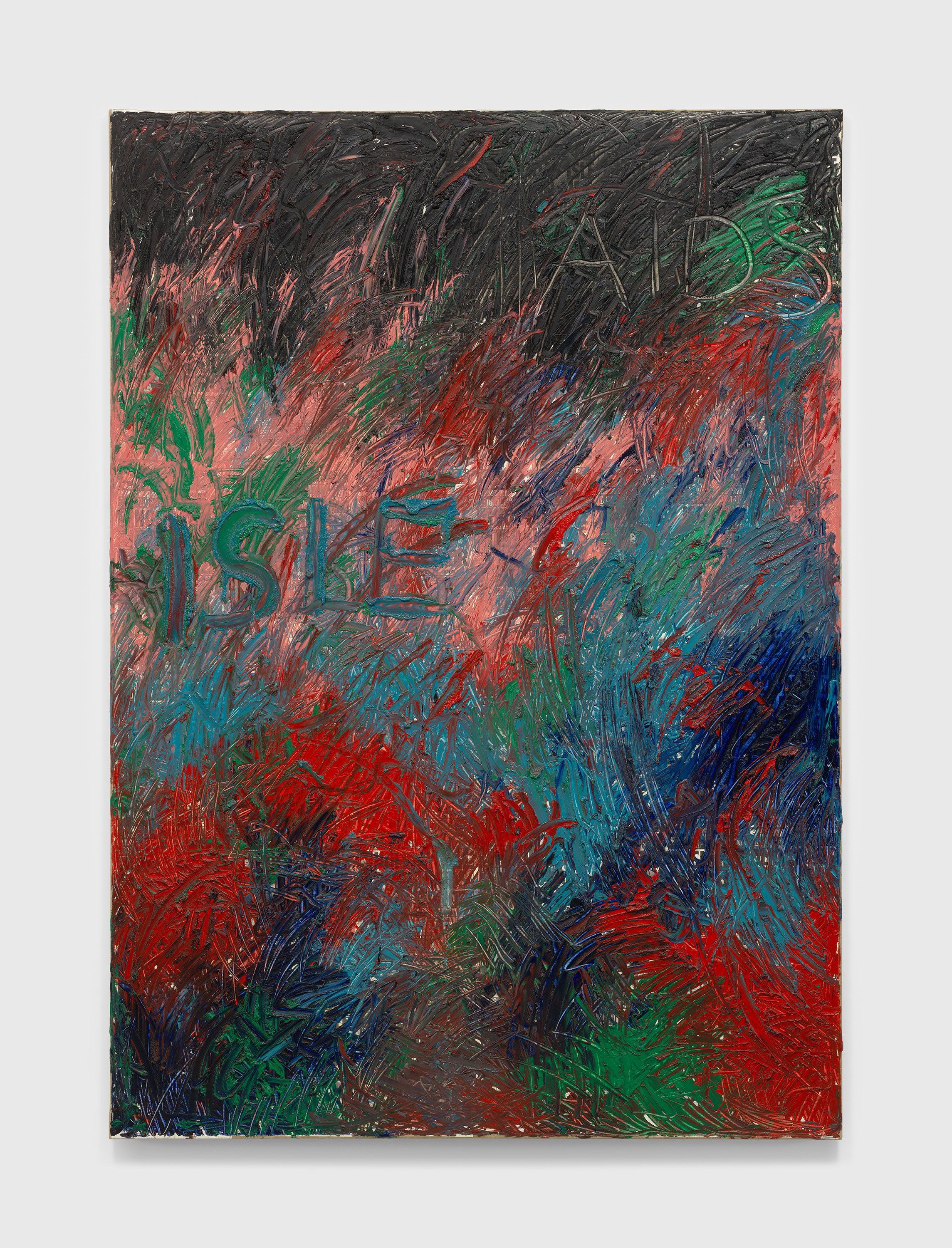 A painting by Derek Jarman titled Aids Isle, dated 1992