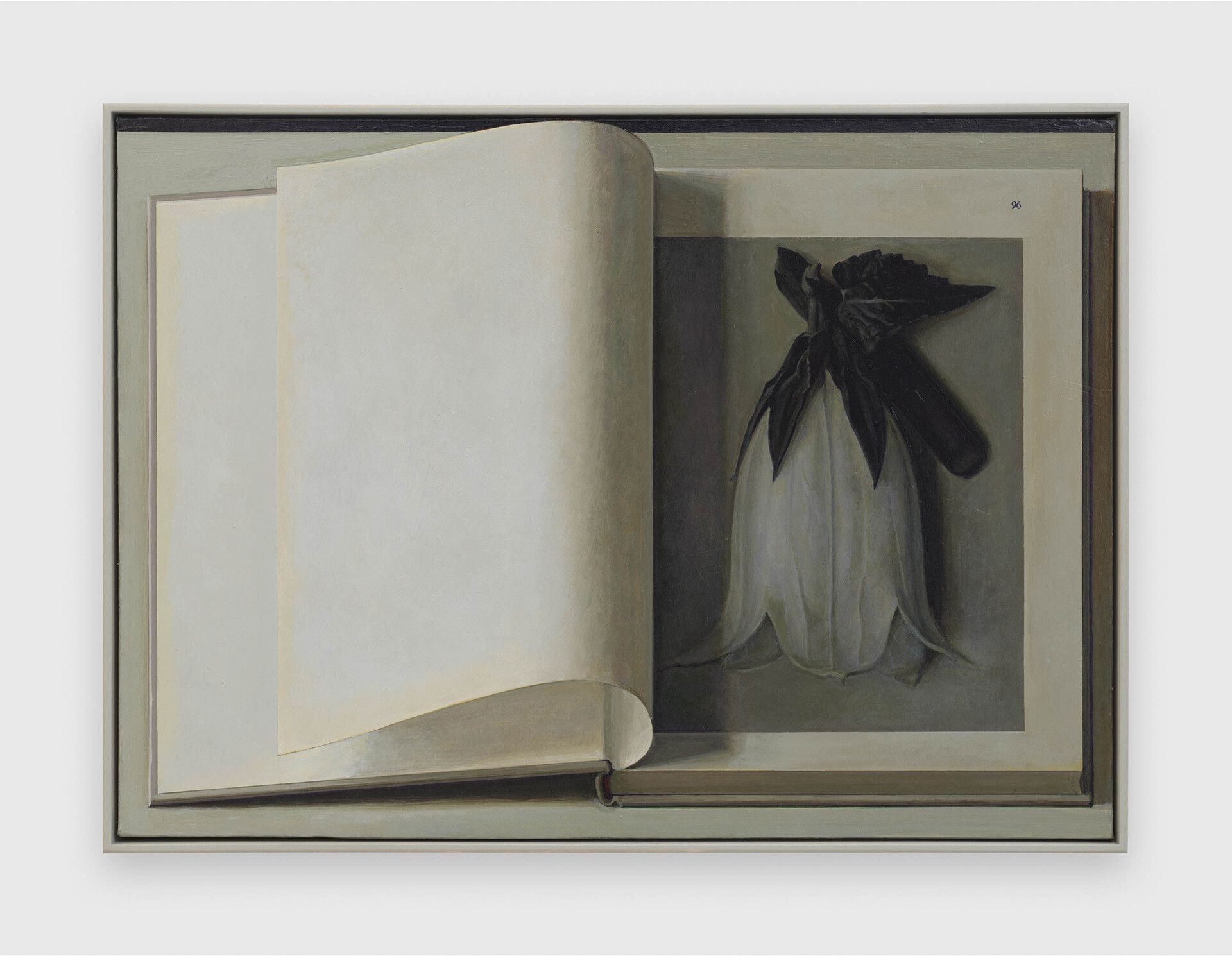A painting by Liu Ye, titled Book Painting No.20 (Blossfeldt, Urformen der Kunst, Verlag Ernst Wasmuth GMBH, Berlin, 1936), dated2017.