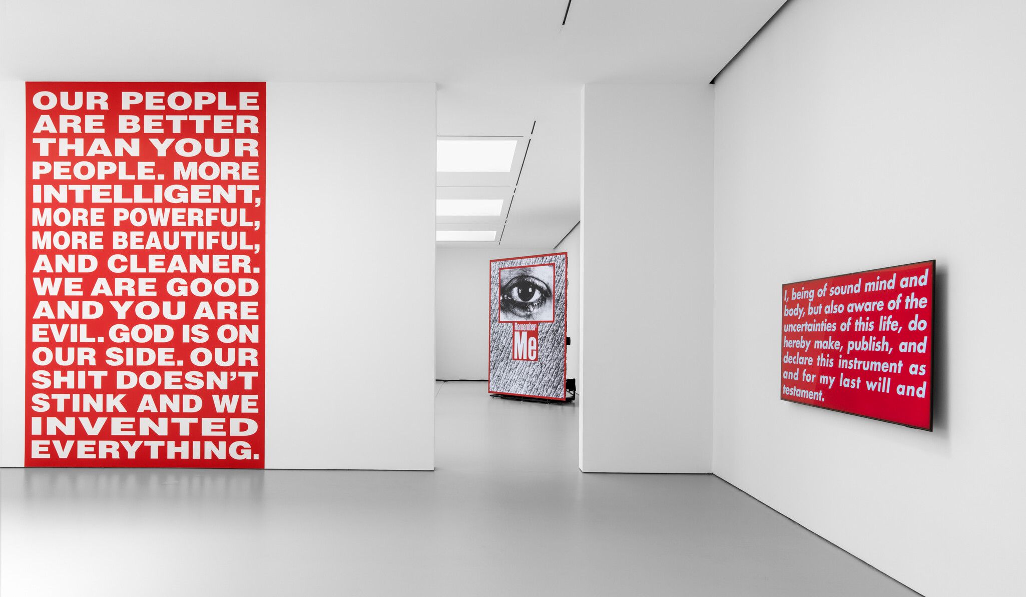 An image of an Installation view, titled Barbara Kruger, David Zwirner, New York, dated 2022