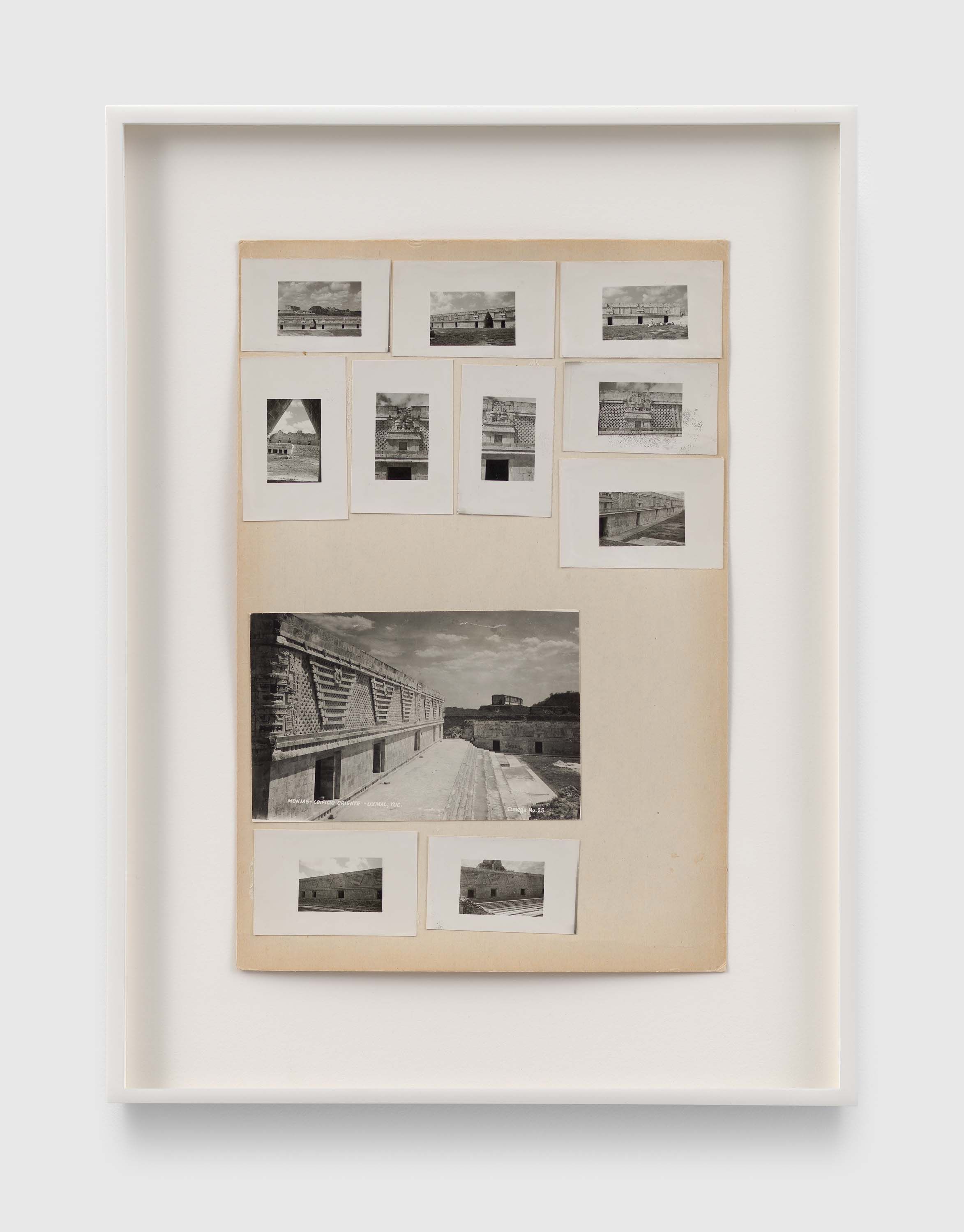 A photograph by Josef Albers, titled Nunnery Quadrangle and Governor's Palace, Uxmal, Yucatan, Mexico, dated 1952.
