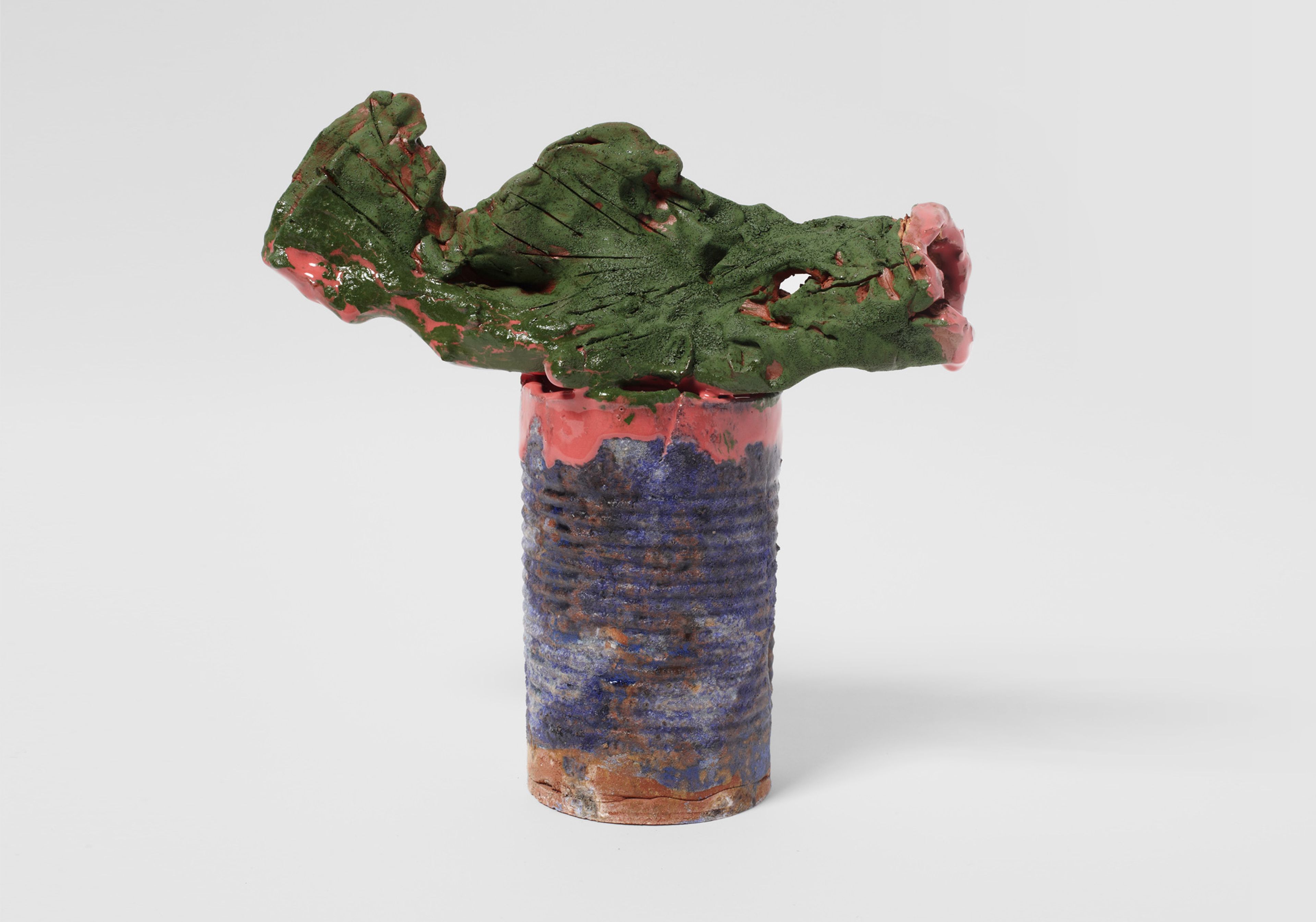 An untitled ceramic sculpture by Josh Smith, dated 2014.